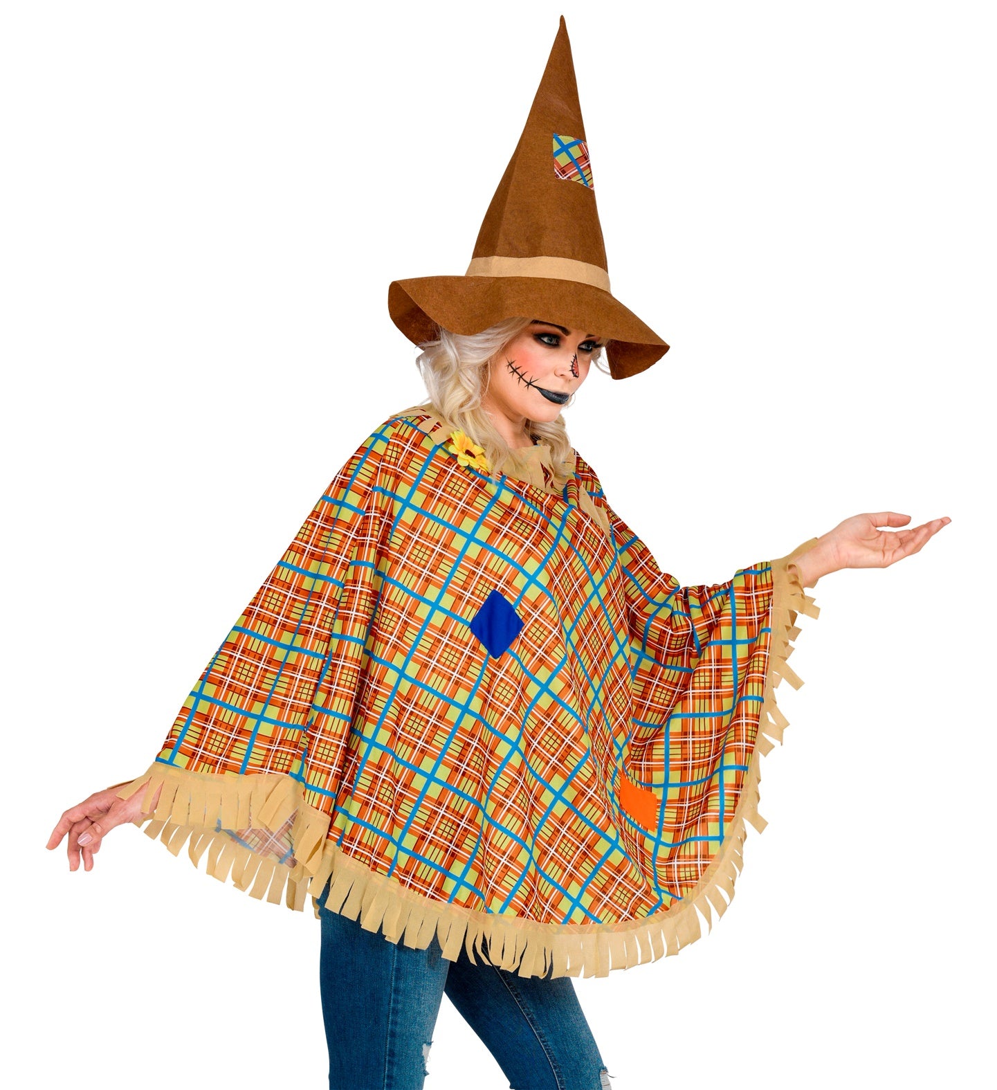 Scarecrow Poncho Adult ladies costume