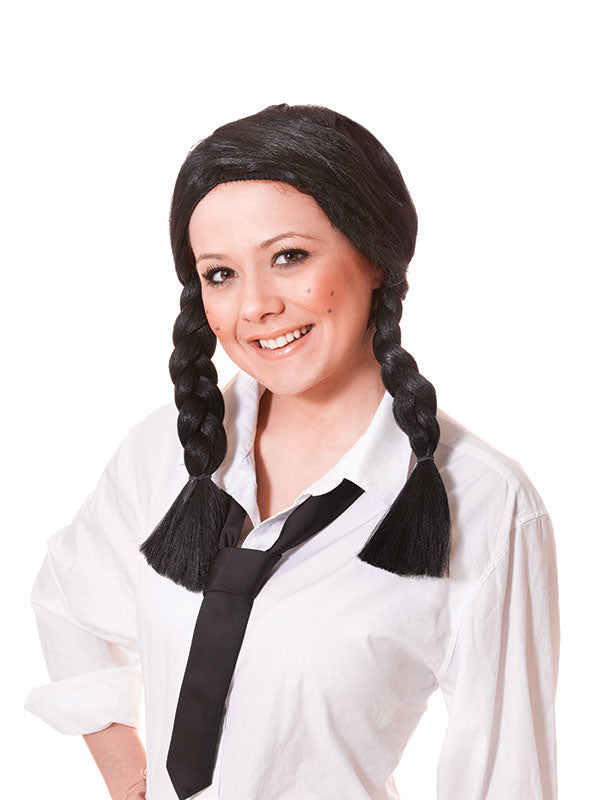 Schoolgirl Wig Black
