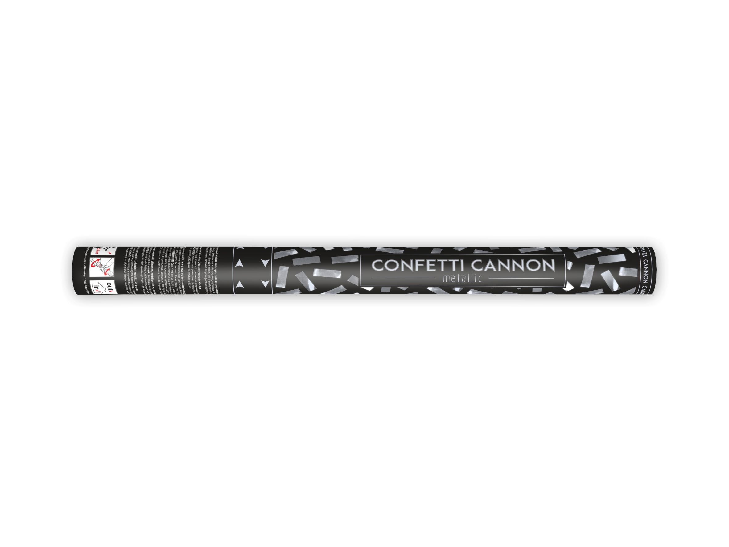 Silver Confetti Cannon 60cm