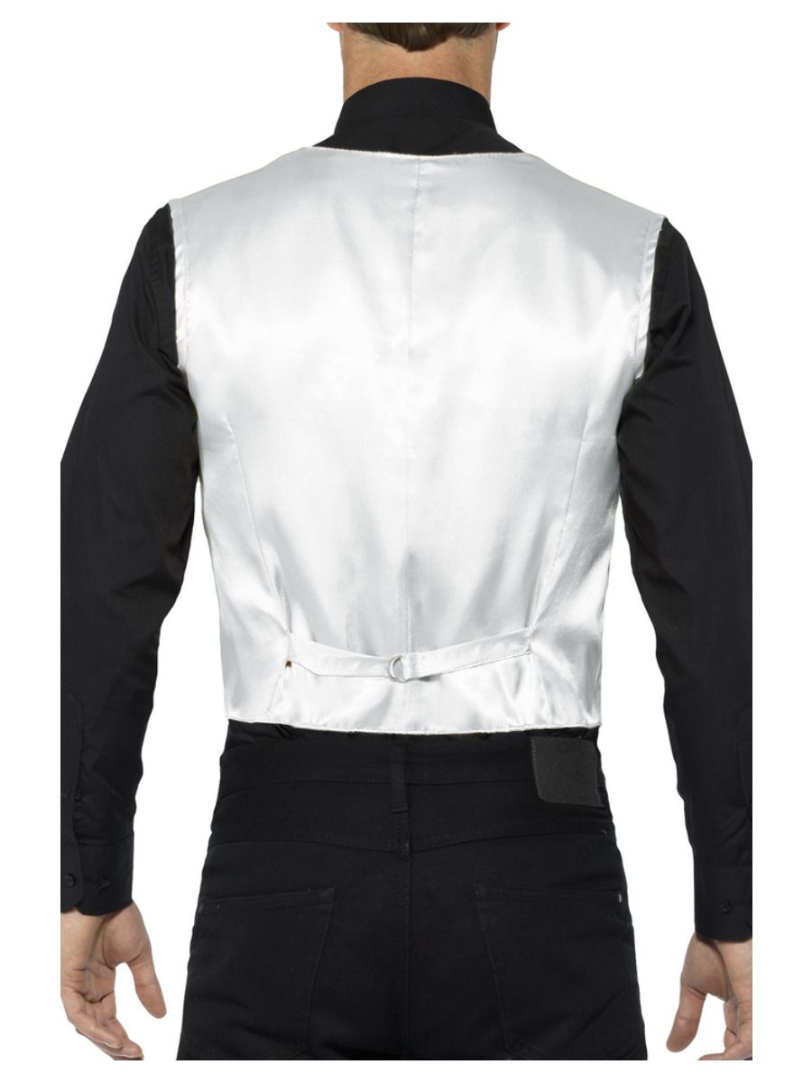Silver Sequin Waistcoat back