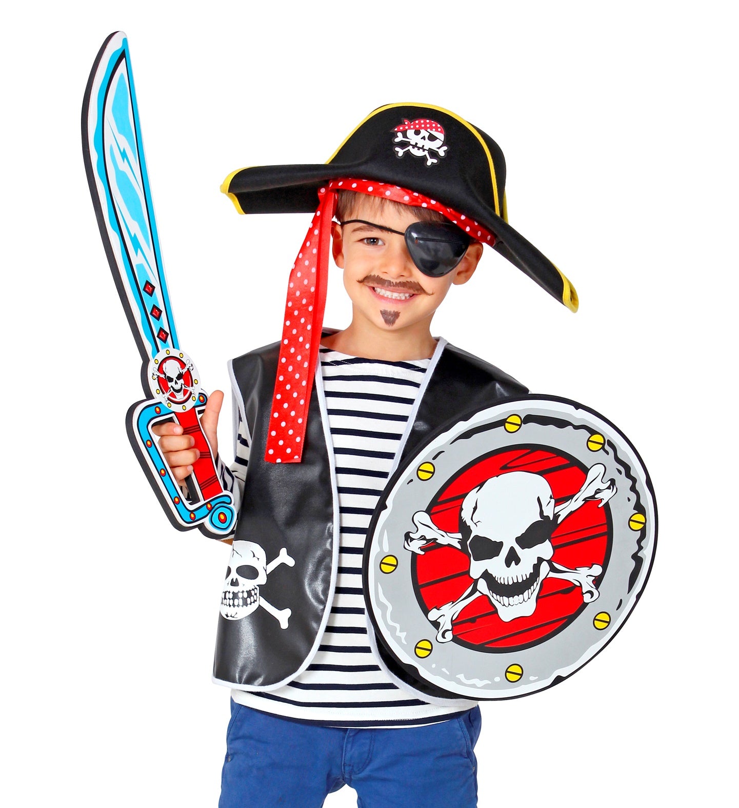 Skull Pirate Sword and Shield Set Childrens's