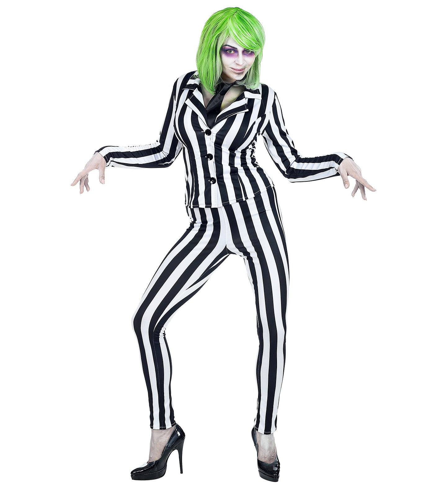 Sleazy Ghost Beetlejuice Costume Ladies