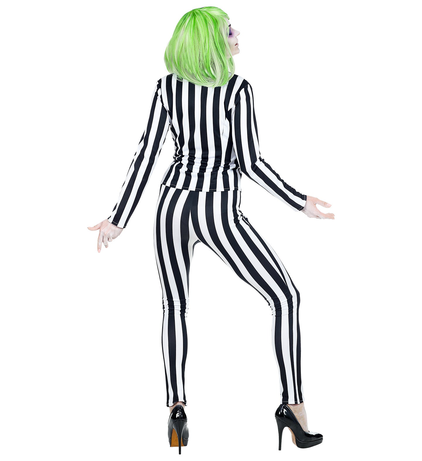 Sleazy Ghost Beetlejuice Costume Ladies back