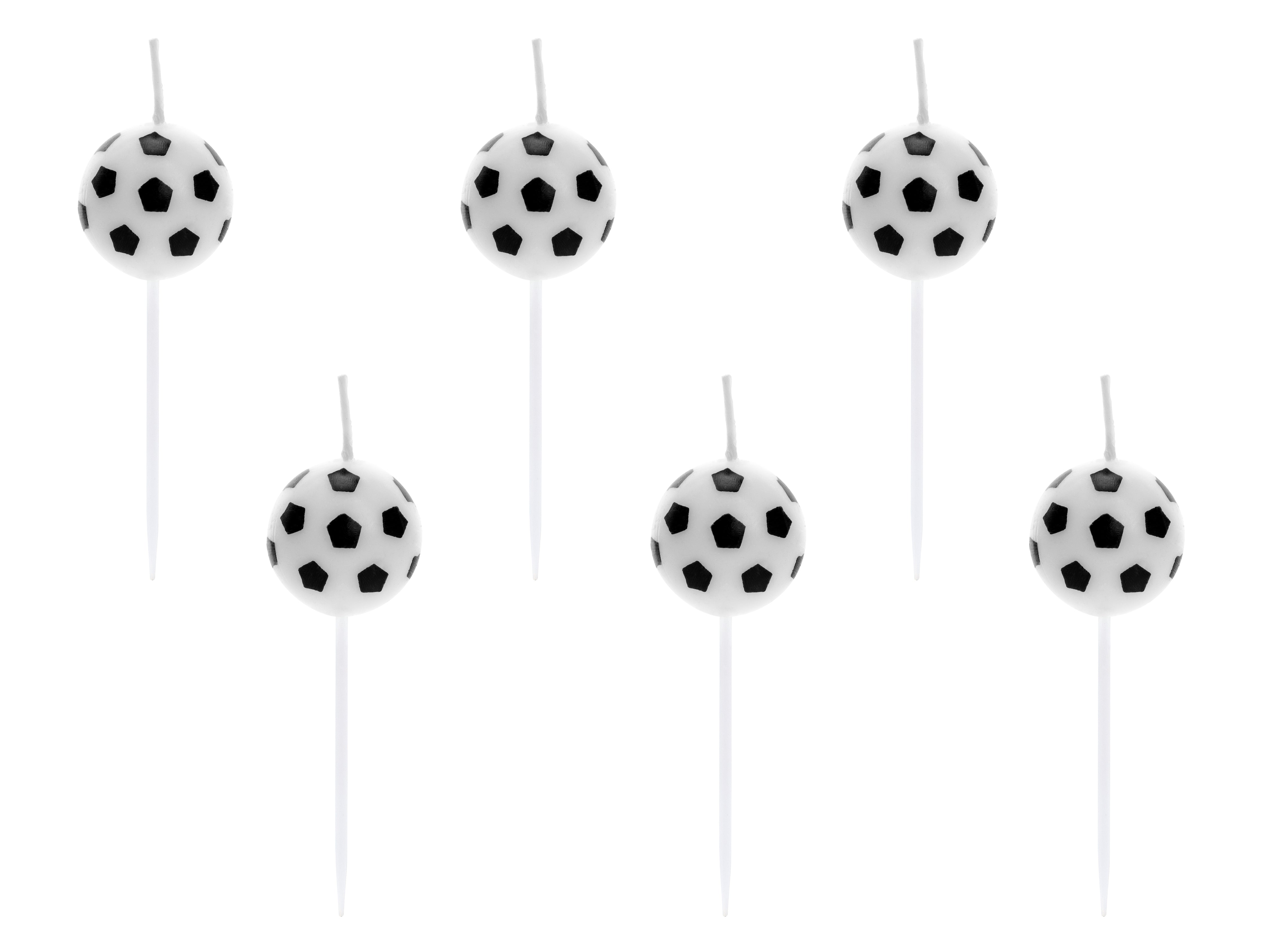 Soccer Ball Birthday Candles 6 Pack