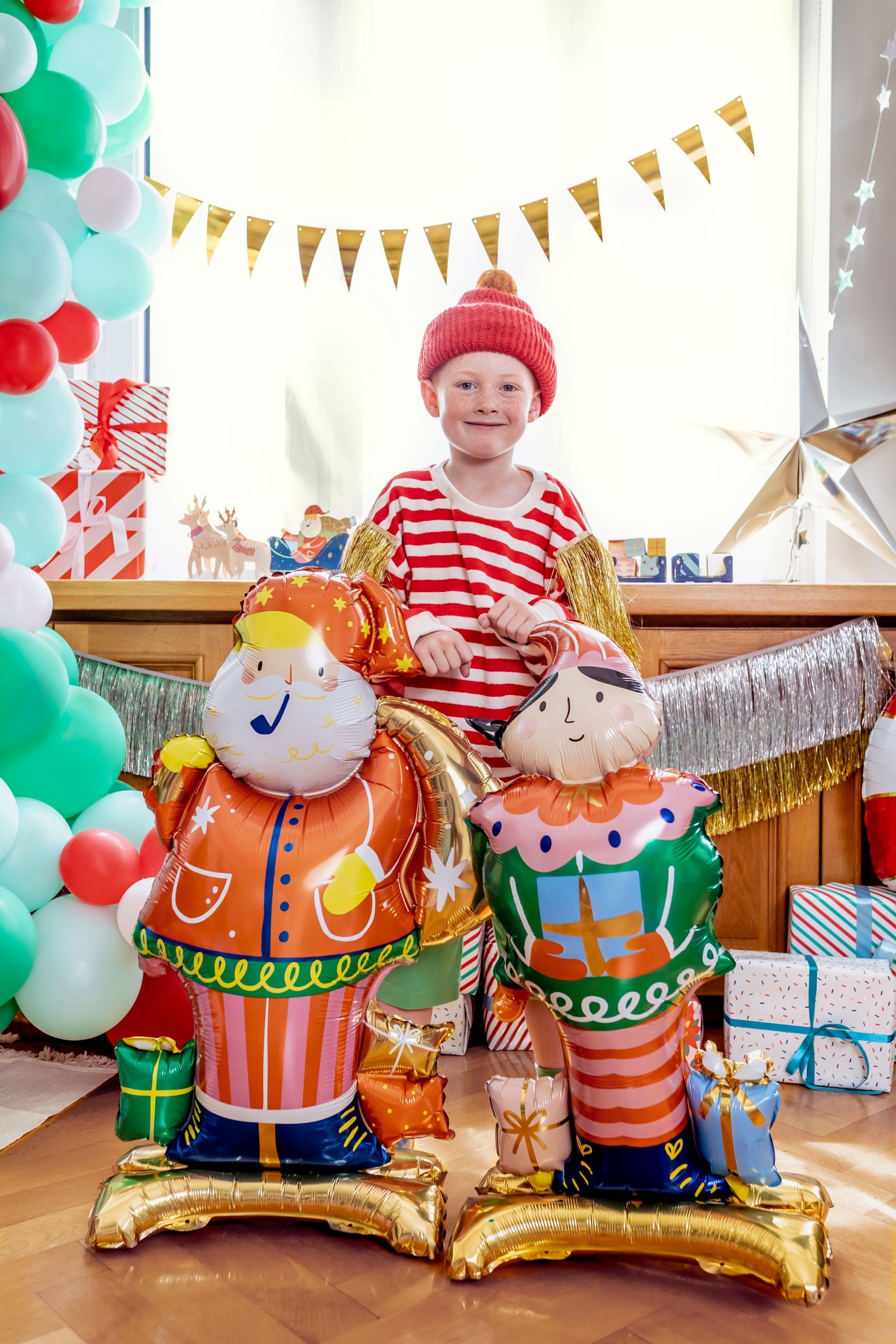 Standing Foil Balloon Santa Decoration