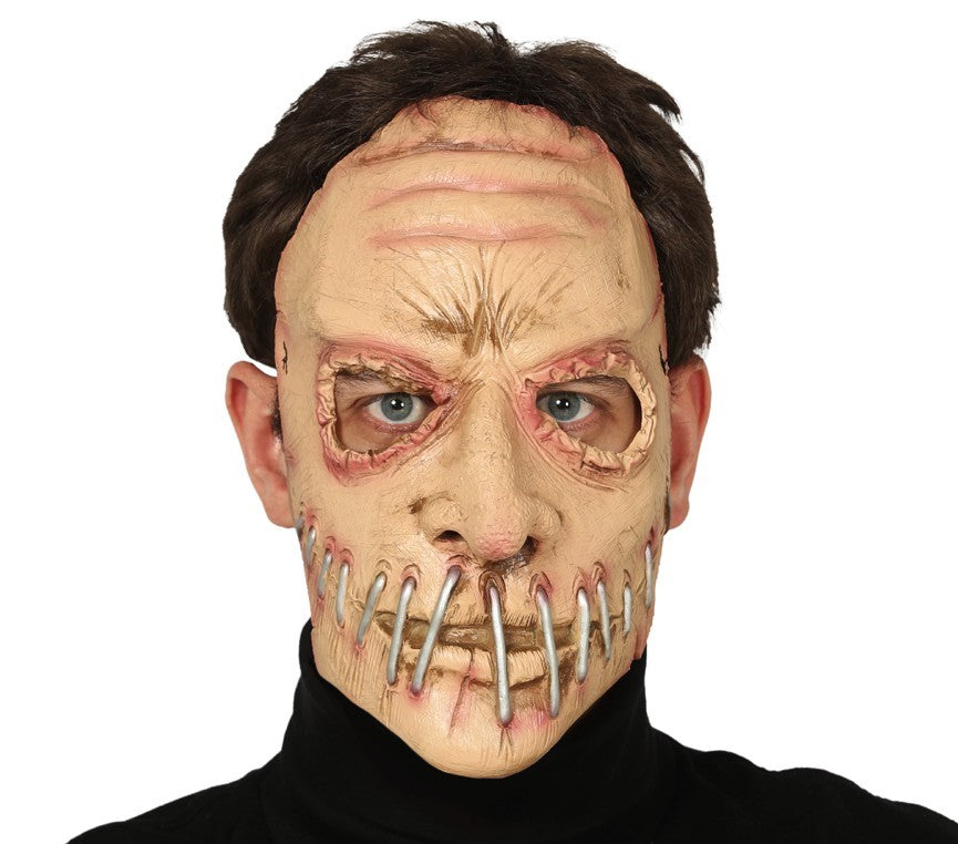 Stapled Mouth Latex Mask