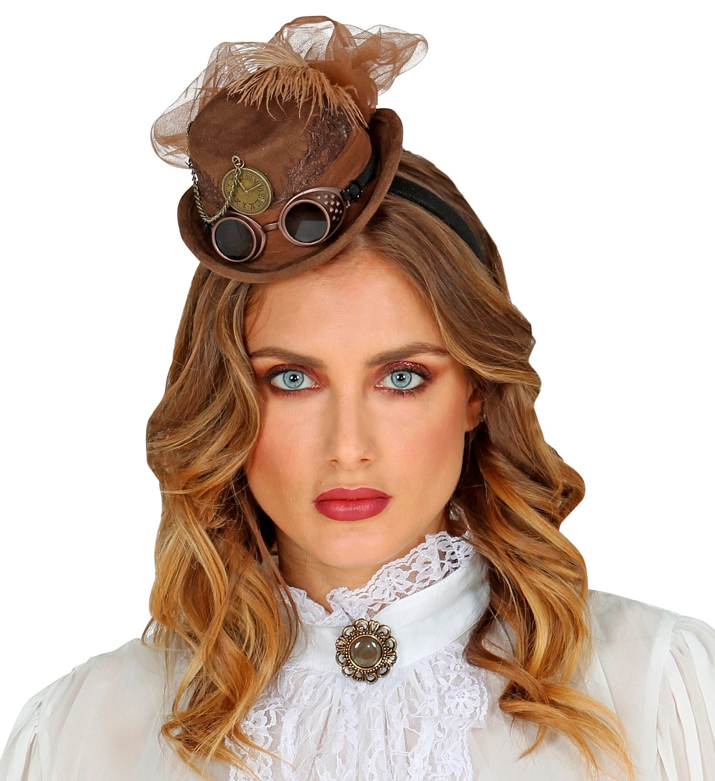 Steampunk Watch brown Mini Top Hat