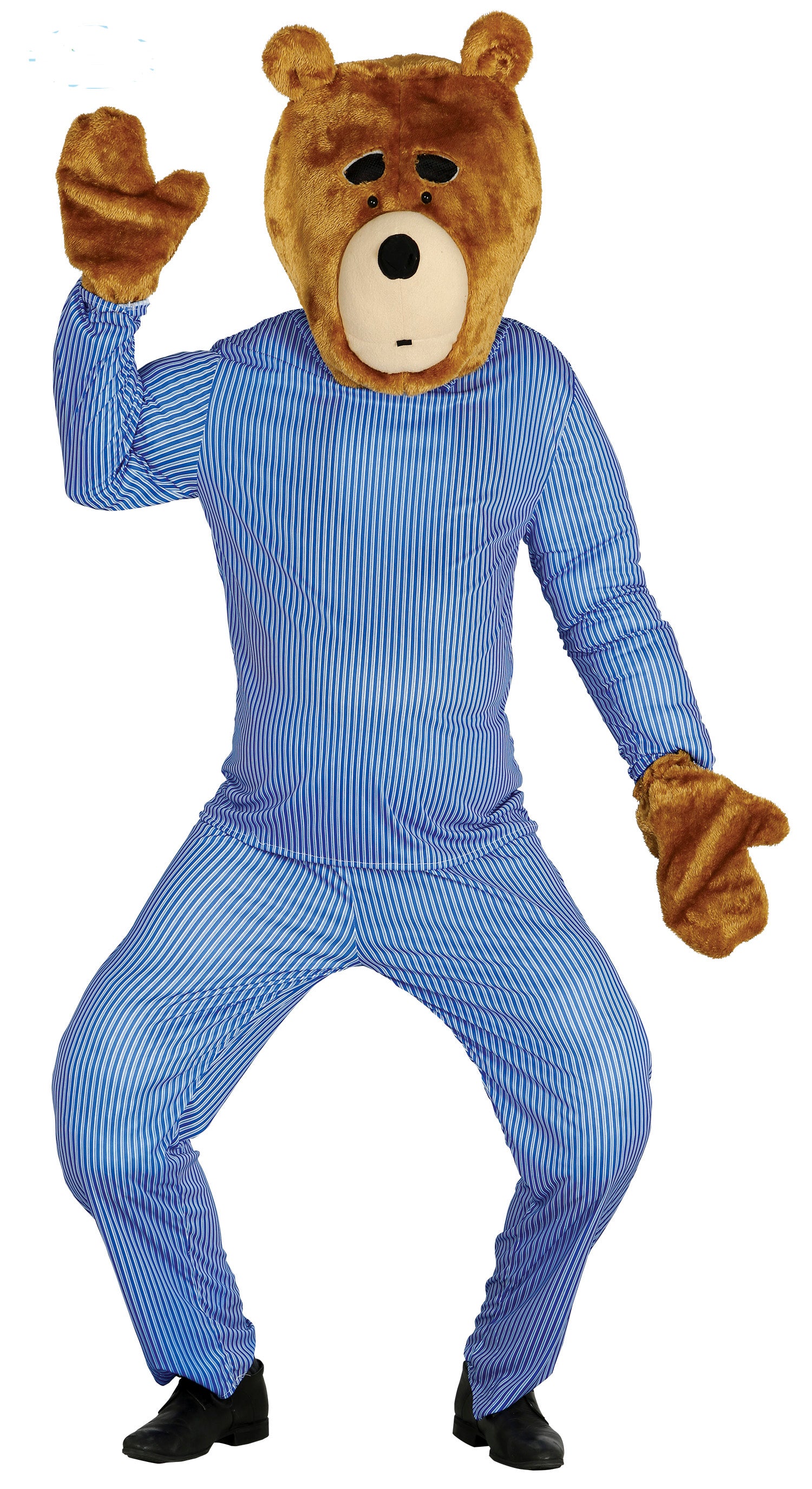 Ted Bear Mascot Headpiece and Hands Teddy Costume
