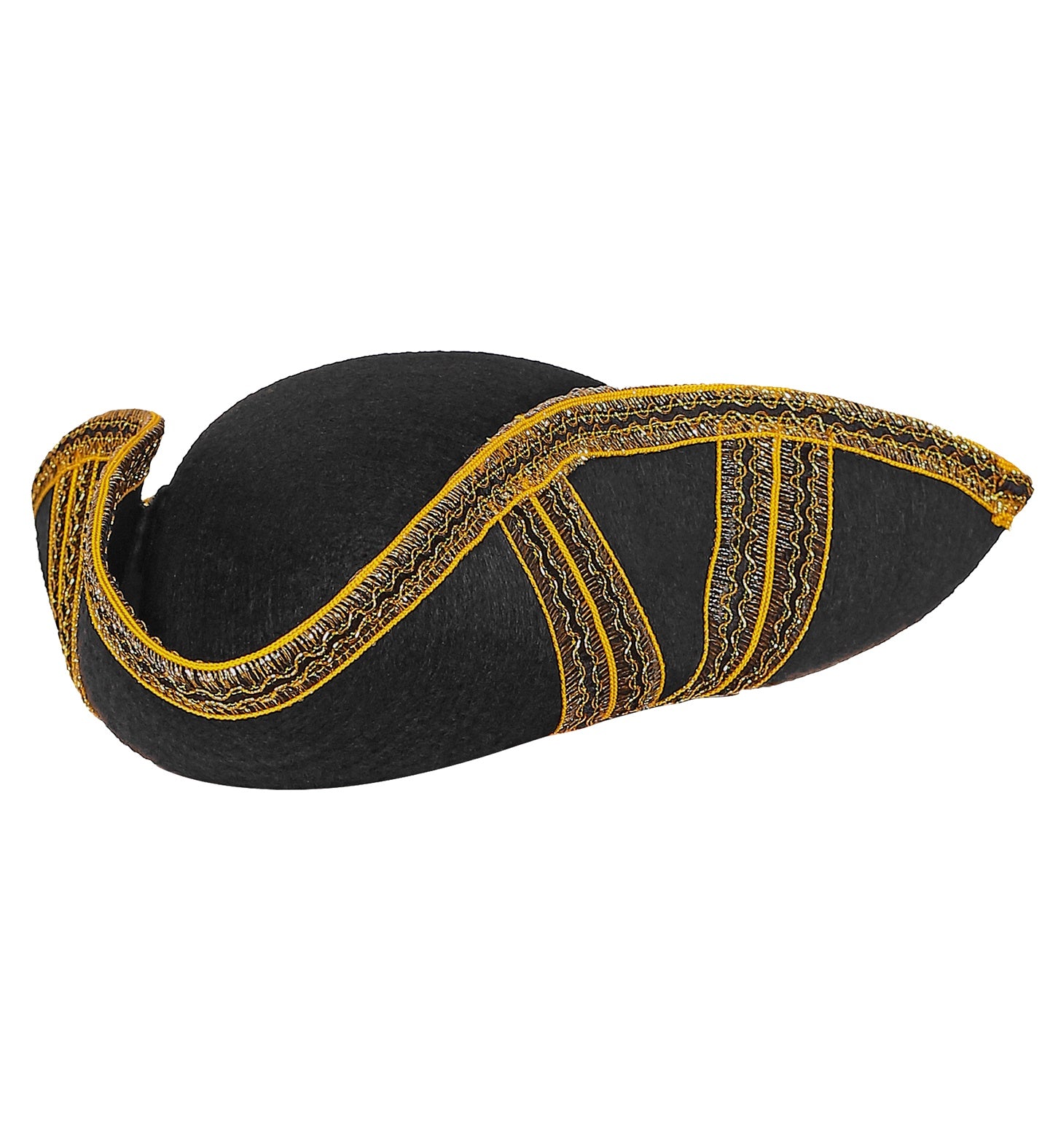 Tricorn Hat with Gold Trim