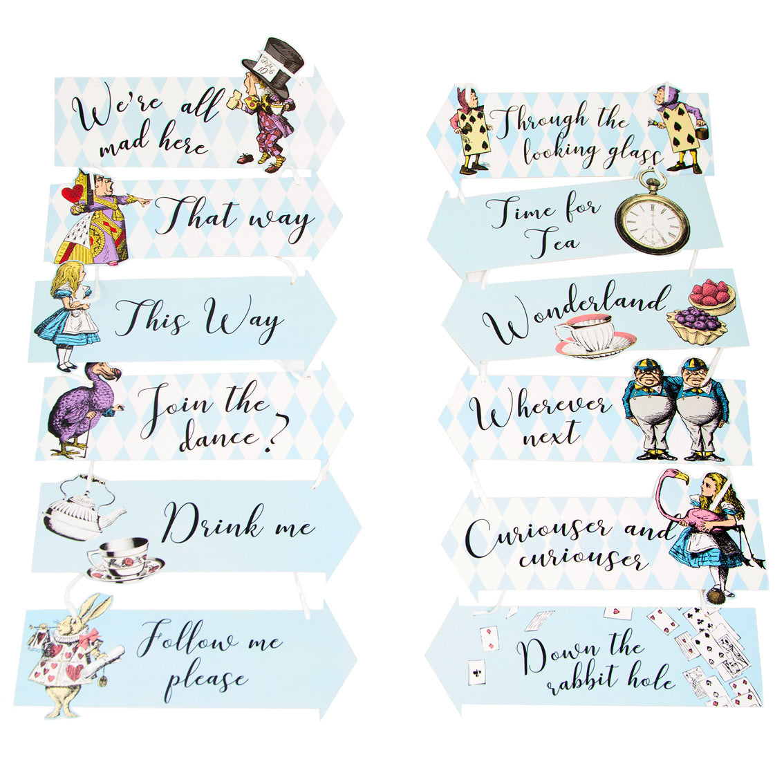 Truly Alice Paper Arrow Signs party decorations