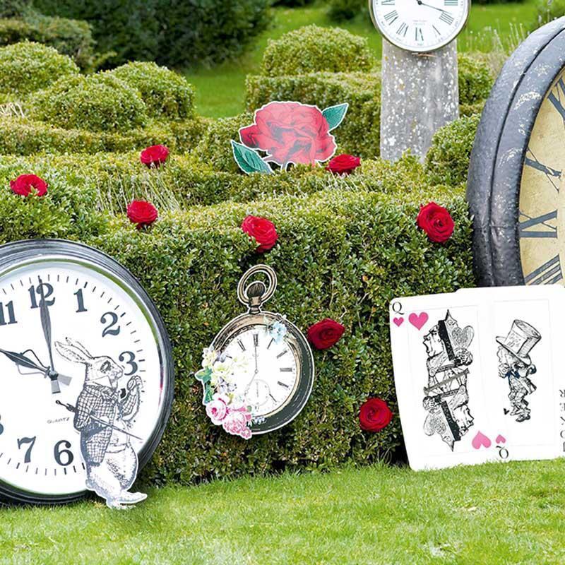 Truly Alice Party Props display