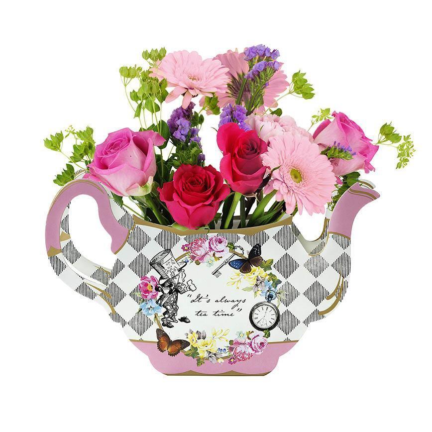 Truly Alice Whimsical Tea Pot Vase