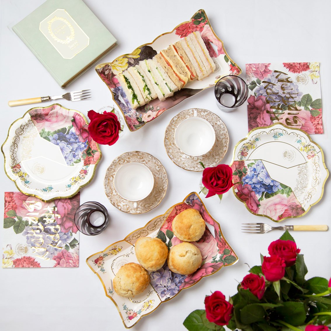 Truly Scrumptious Floral paper Serving Platter