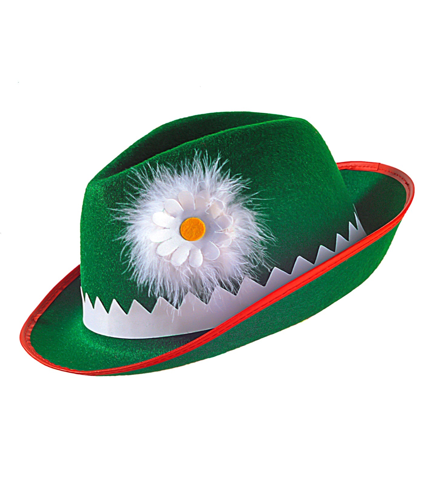 Tyrolean Hat with Edelweiss and Feathers for Oktoberfest