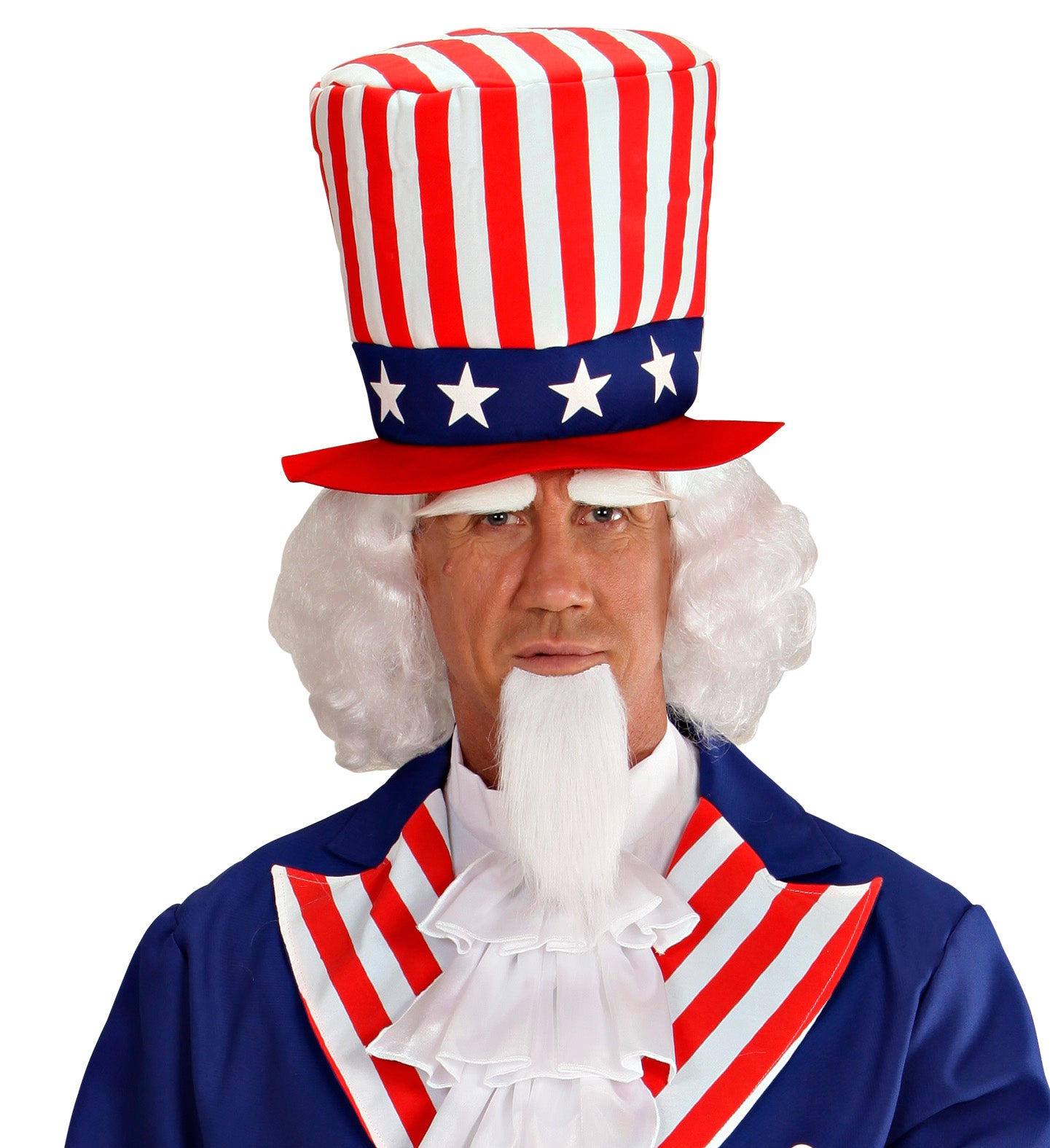 Uncle Sam Wig, Eyebrow and Goatee Set