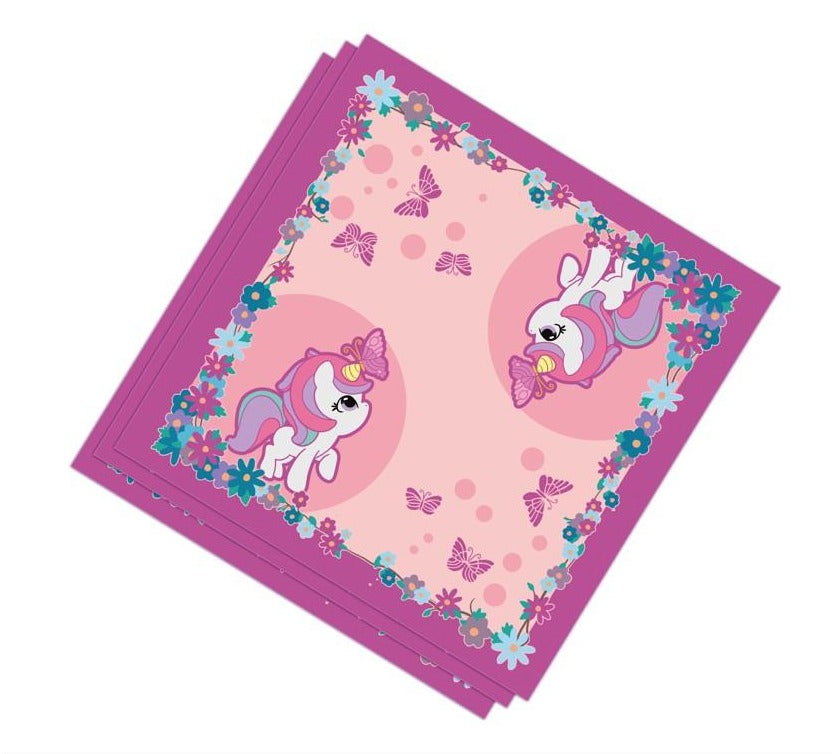 Unicorn Napkins 20 Pack Party Tableware