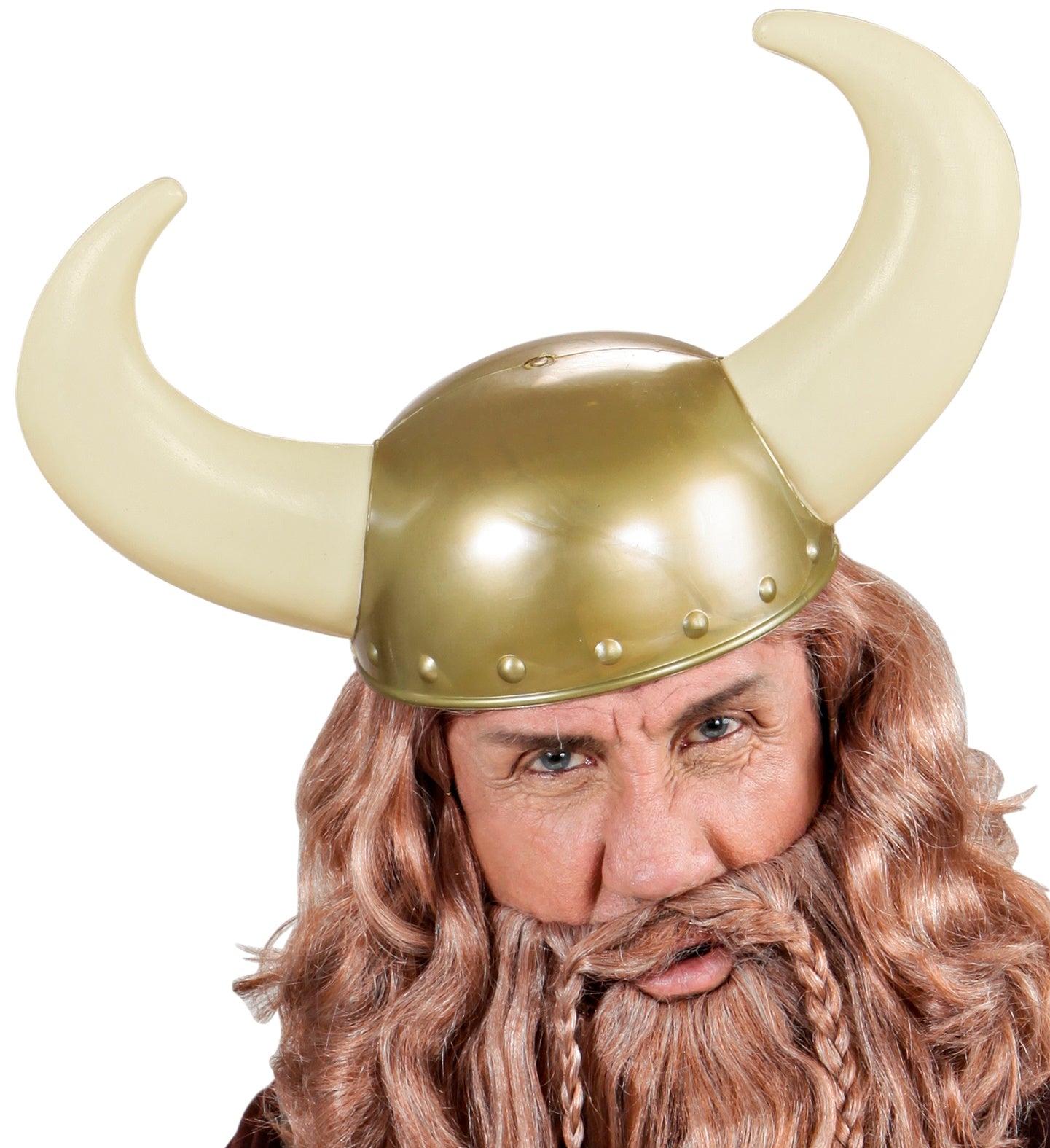 Viking helmet with large horns costume accessory