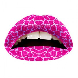 Pink Giraffe Violent Lips Temporary Lip Tattoos