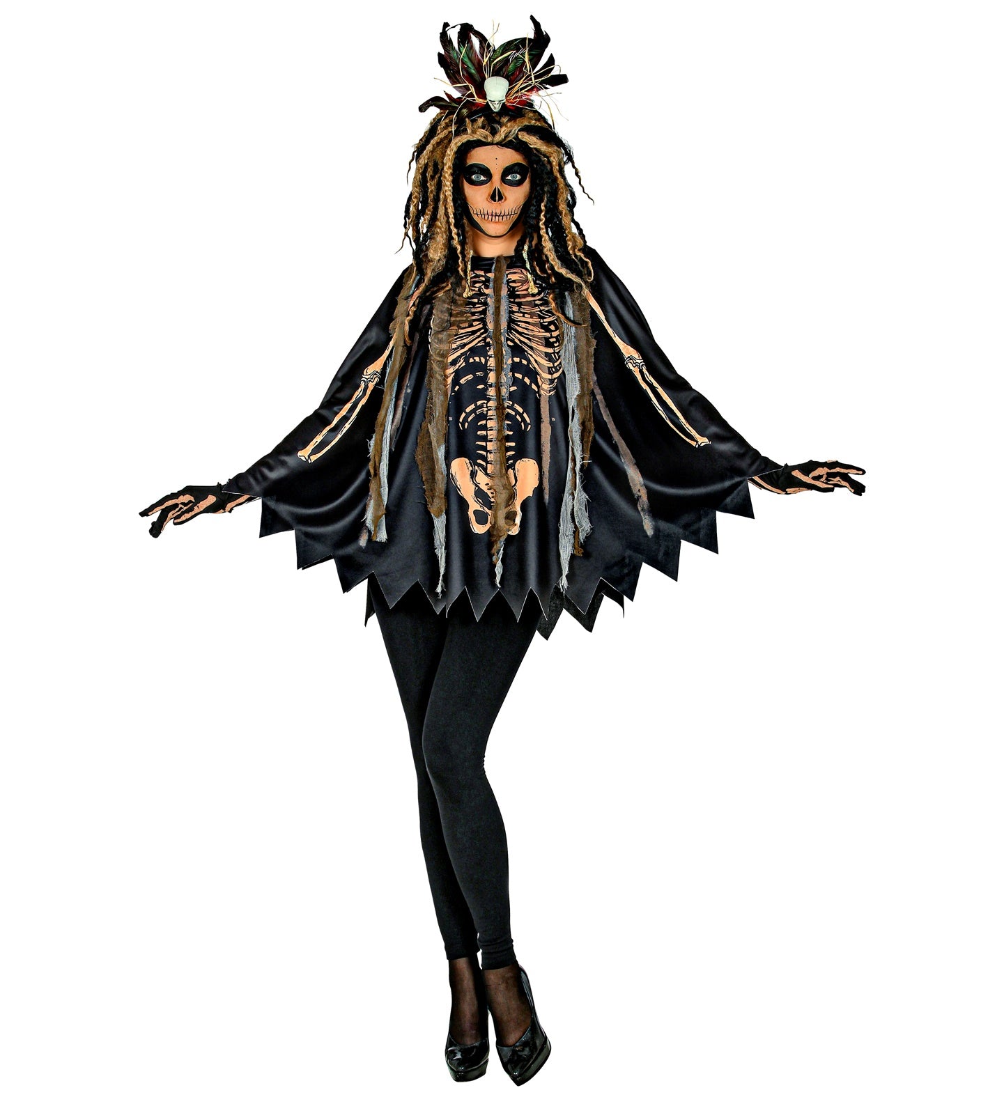 Voodoo Queen Poncho Costume for women