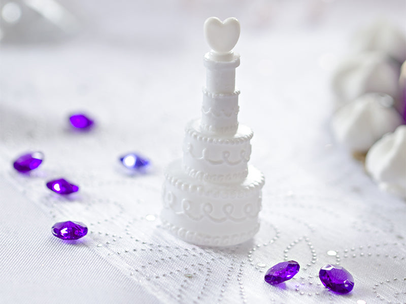 Wedding Cake Favour Bubbles White