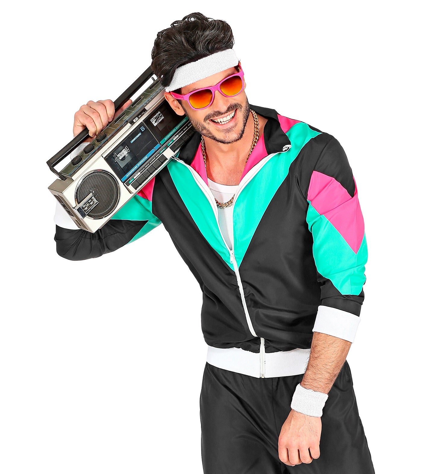 White 80's Sweatband and Wristbands costume accessory