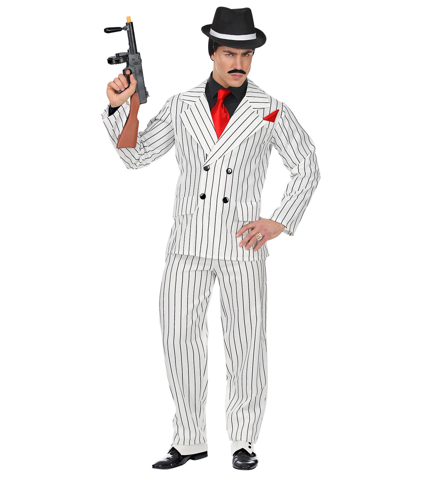 White Gangster Suit Costume men's