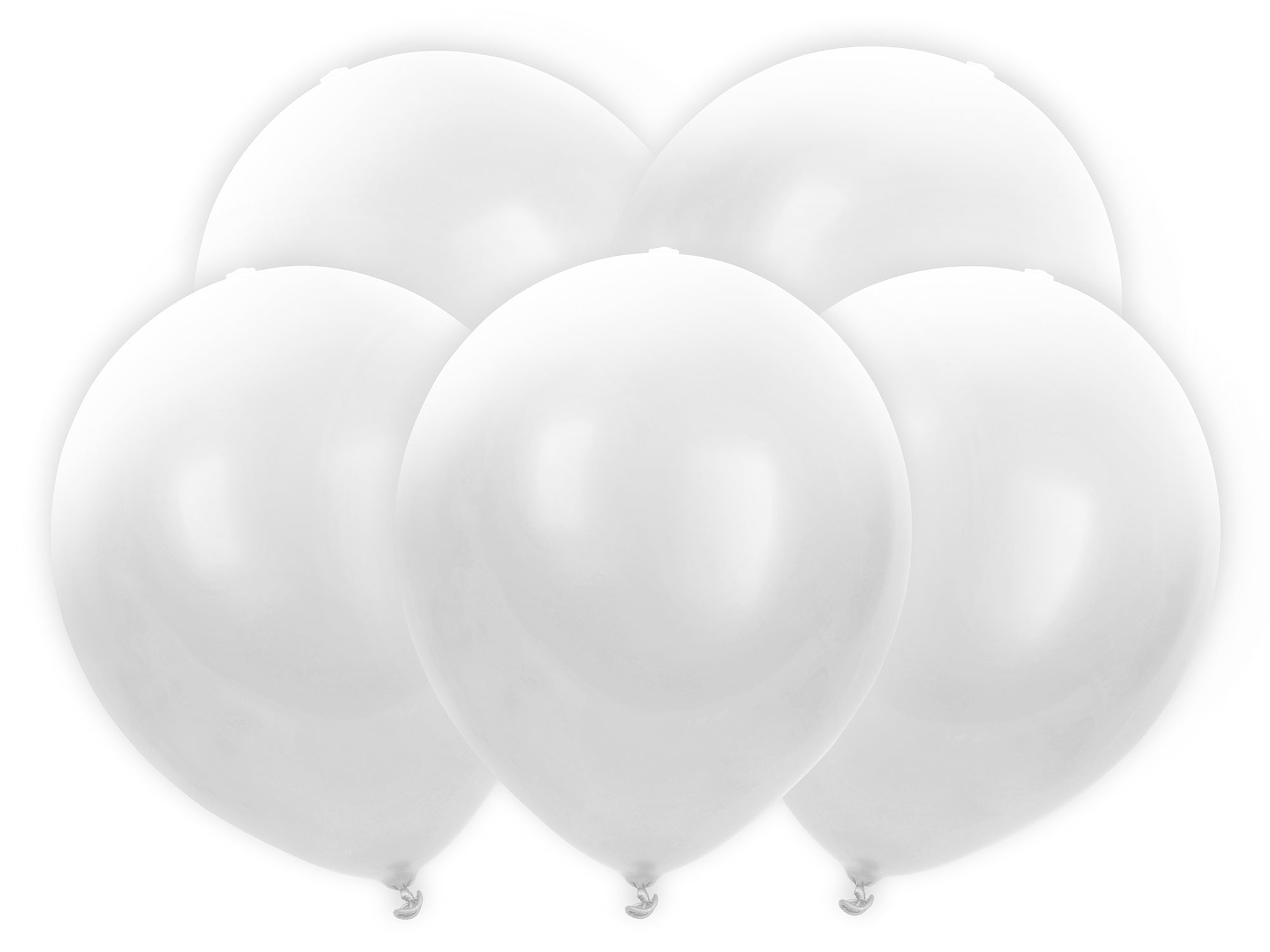 White Latex LED Balloons 30cm 