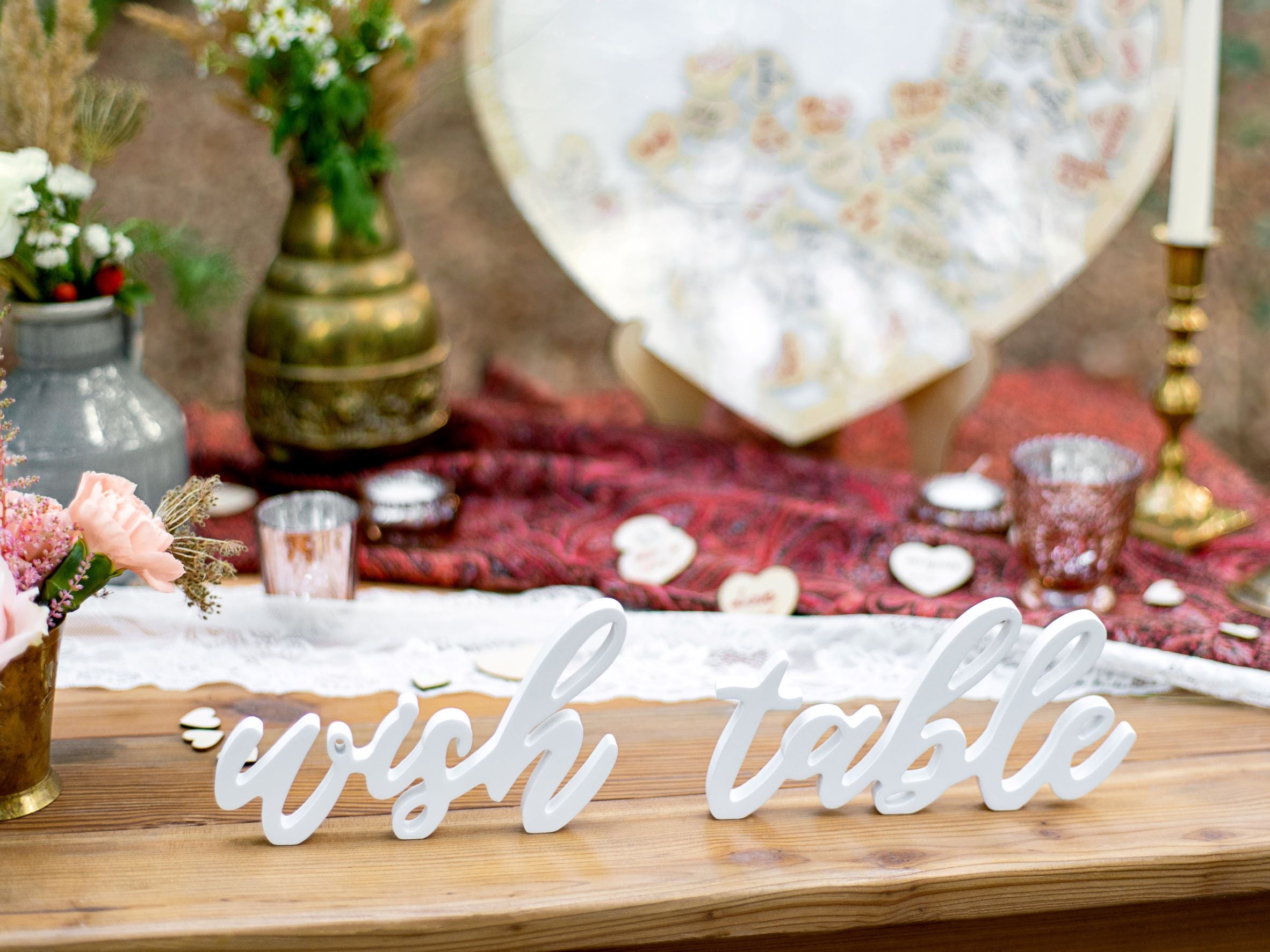 Wish Table Wood Sign