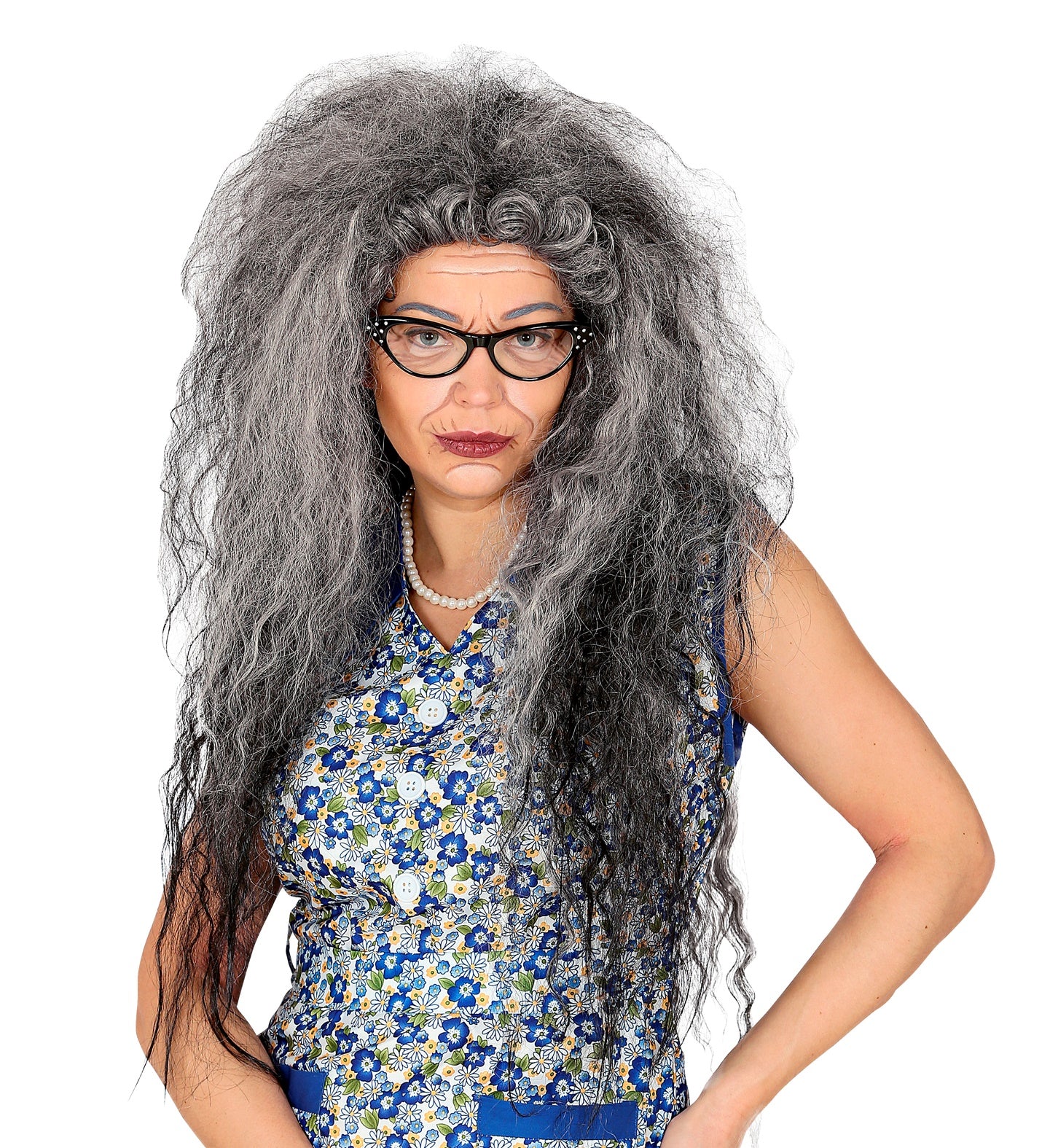 Cat lady Wig Grey