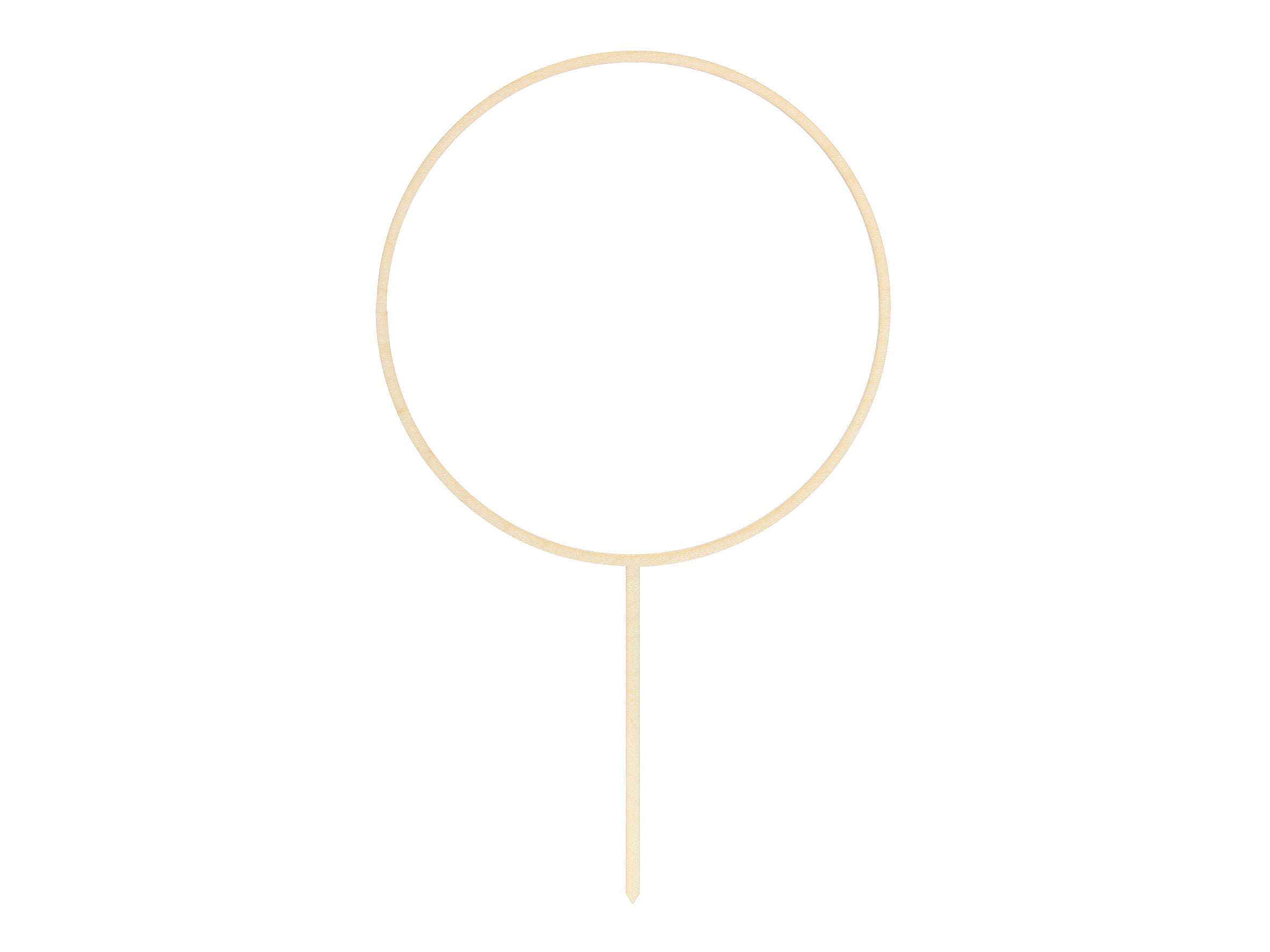 Wooden Circle Cake Topper