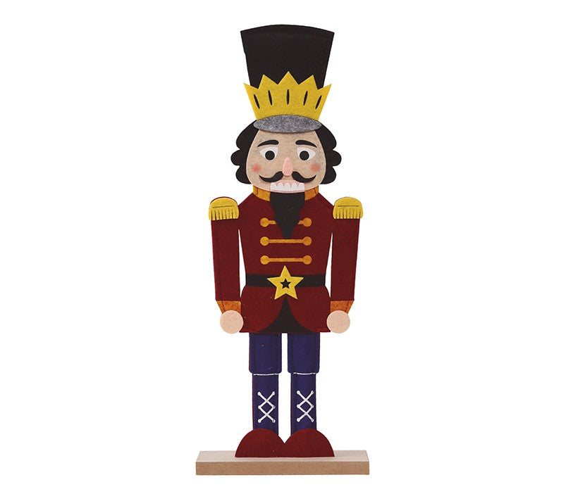 Wooden Felt Christmas Nutcracker King