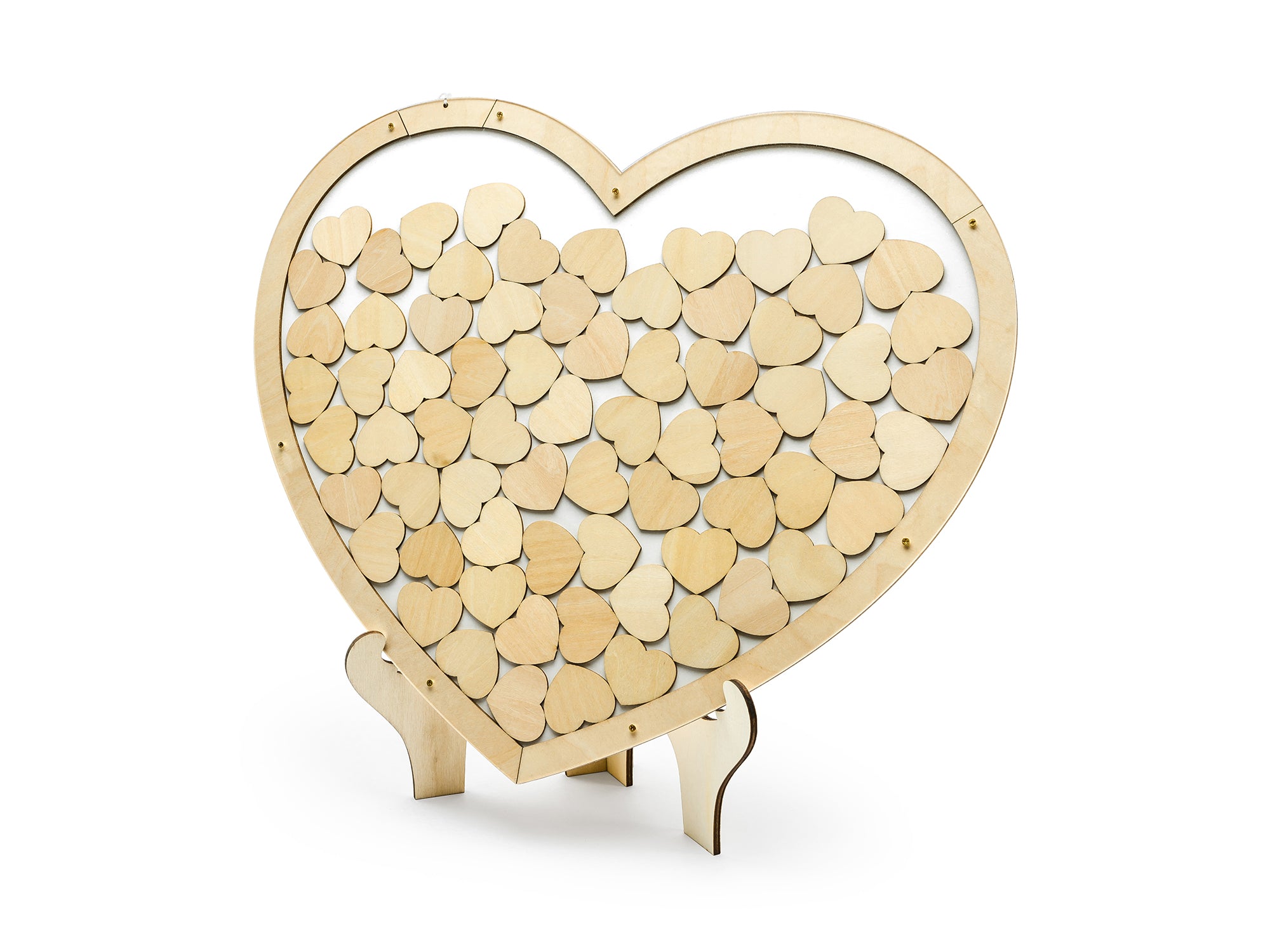 Wooden Heart Guest Book