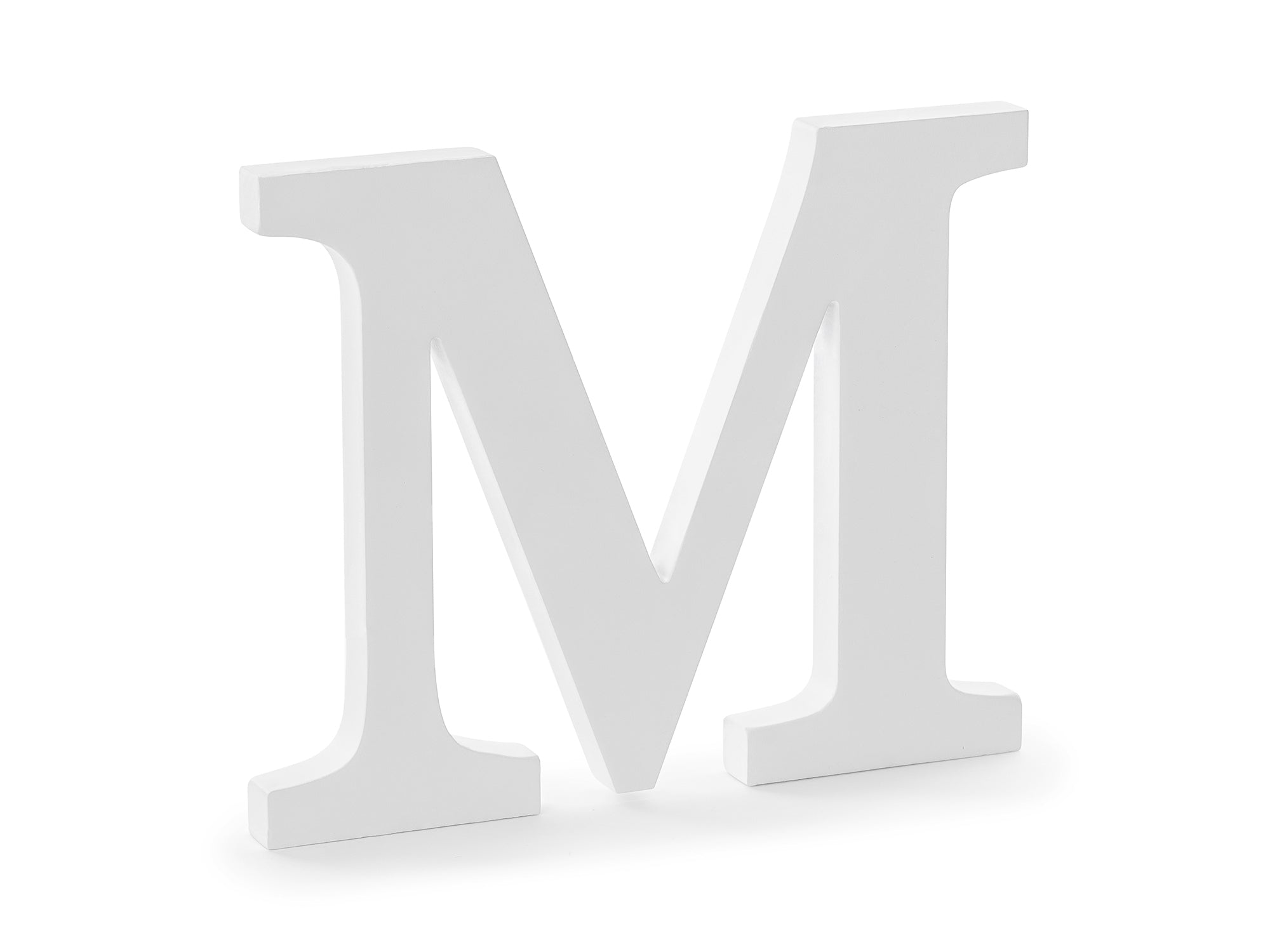 Vintage White Wooden Letter M