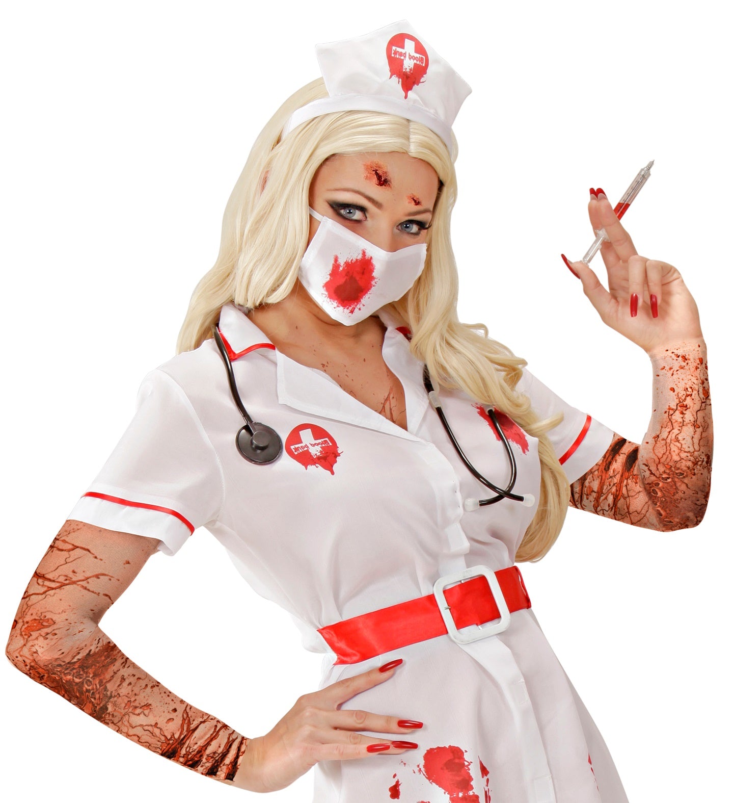 Wounded Arms Fake Tattoo Sleeves for Halloween