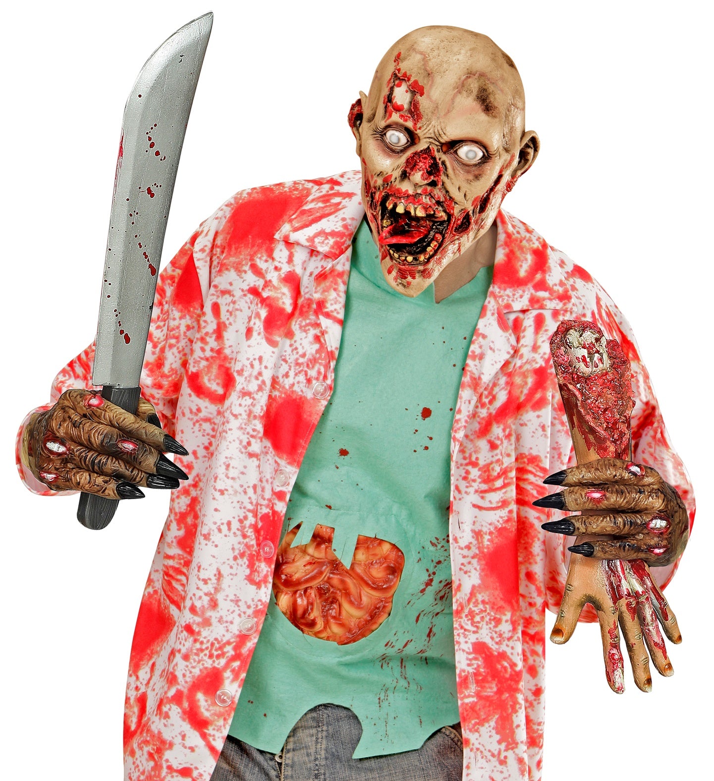 Zombie Flesh Gloves costume accessory