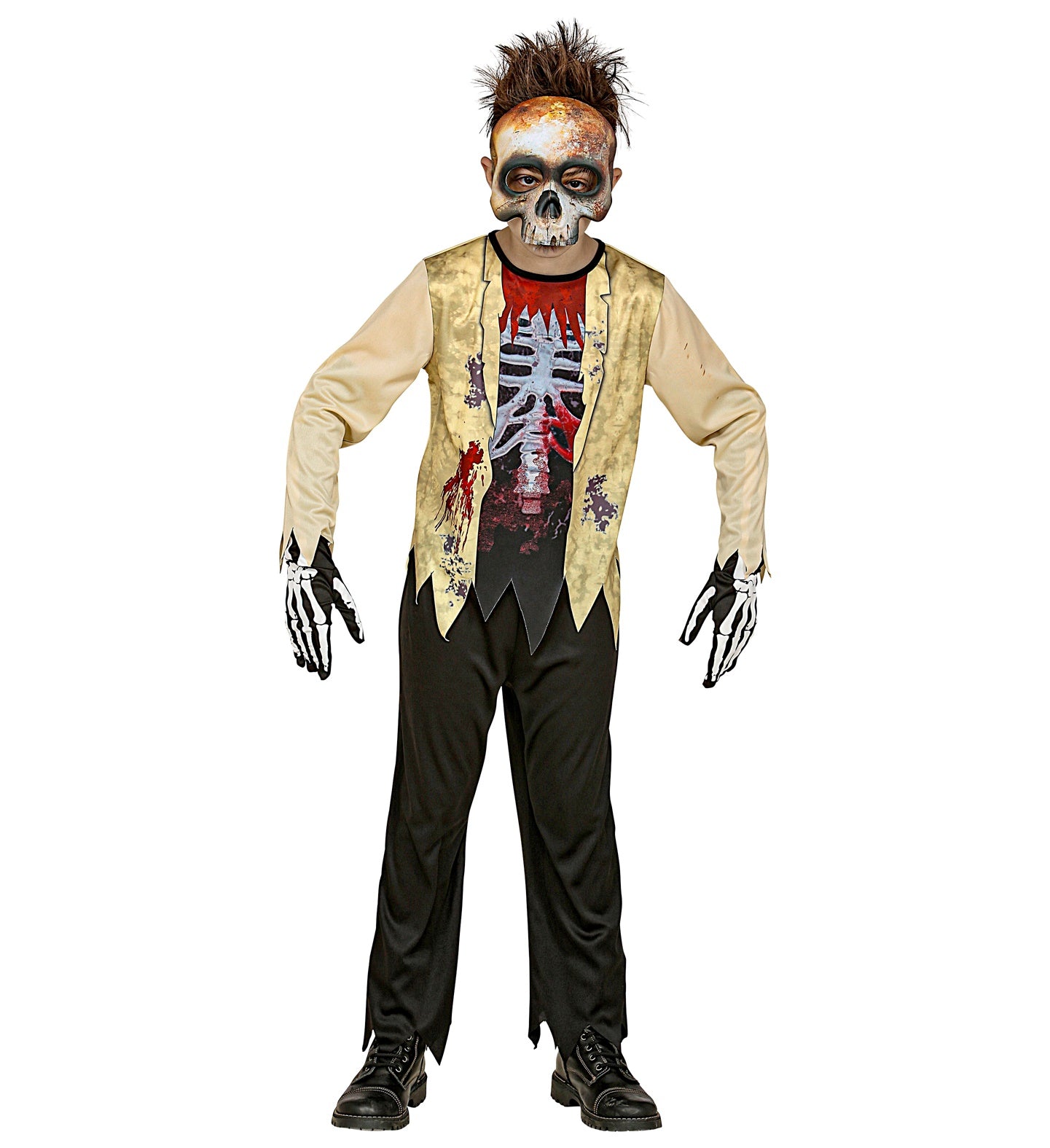 Boys Zombie Skeleton Costume for Halloween