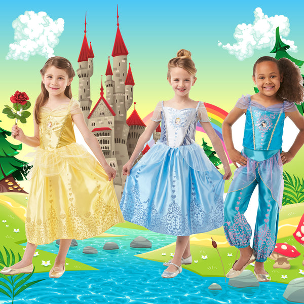 UK Kids Girls Costume Princess Fairytale Dress Up Cinderella Disney  Princess New