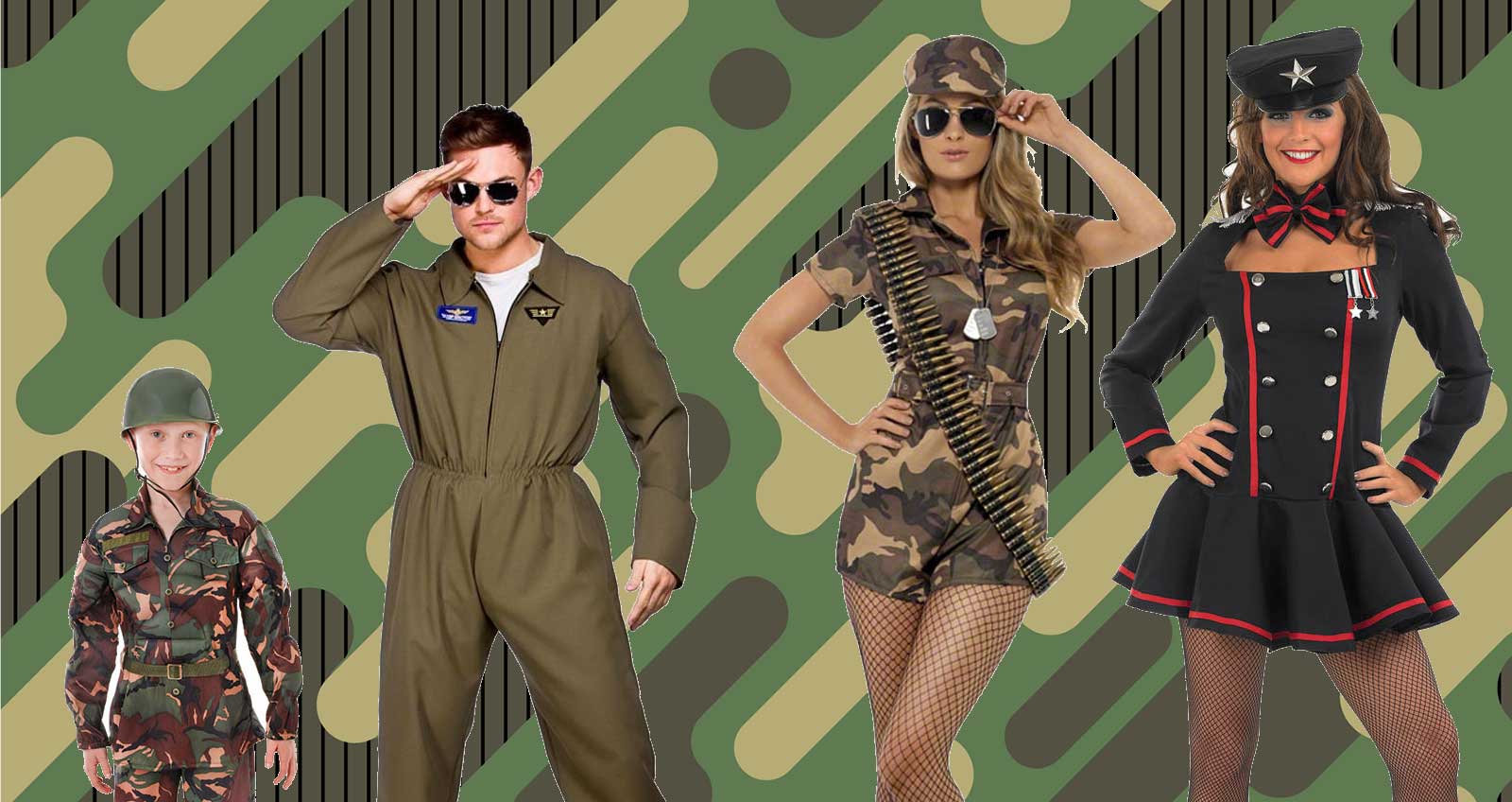 Kids and adults Army Costumes