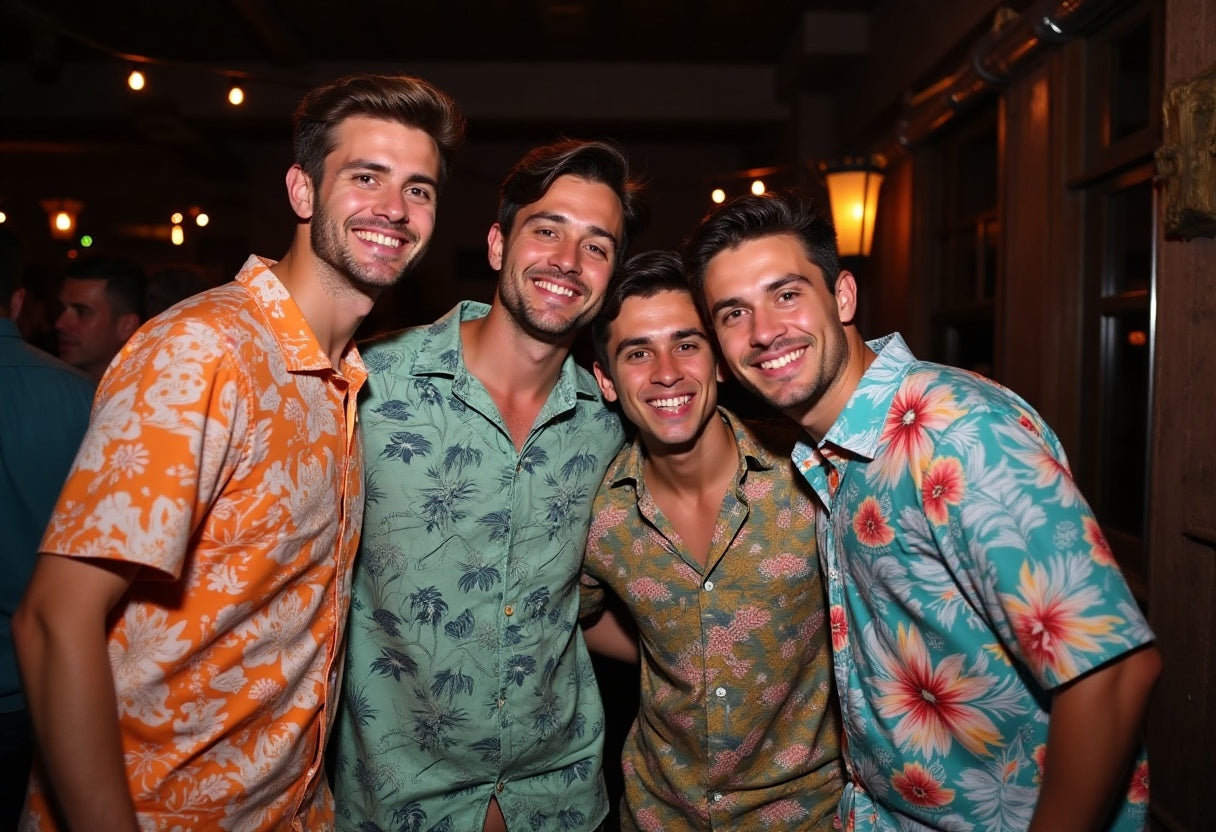 Men's Hawaiian Costumes, Shirts, Beach Hats, Leis & More 