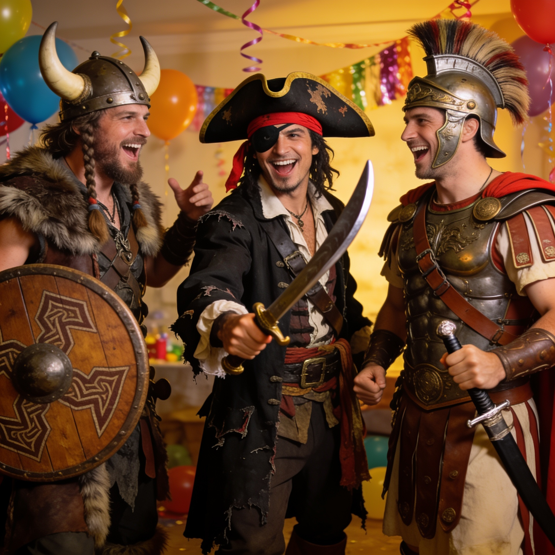 Men wearing Historical Fancy Dress Costumes
