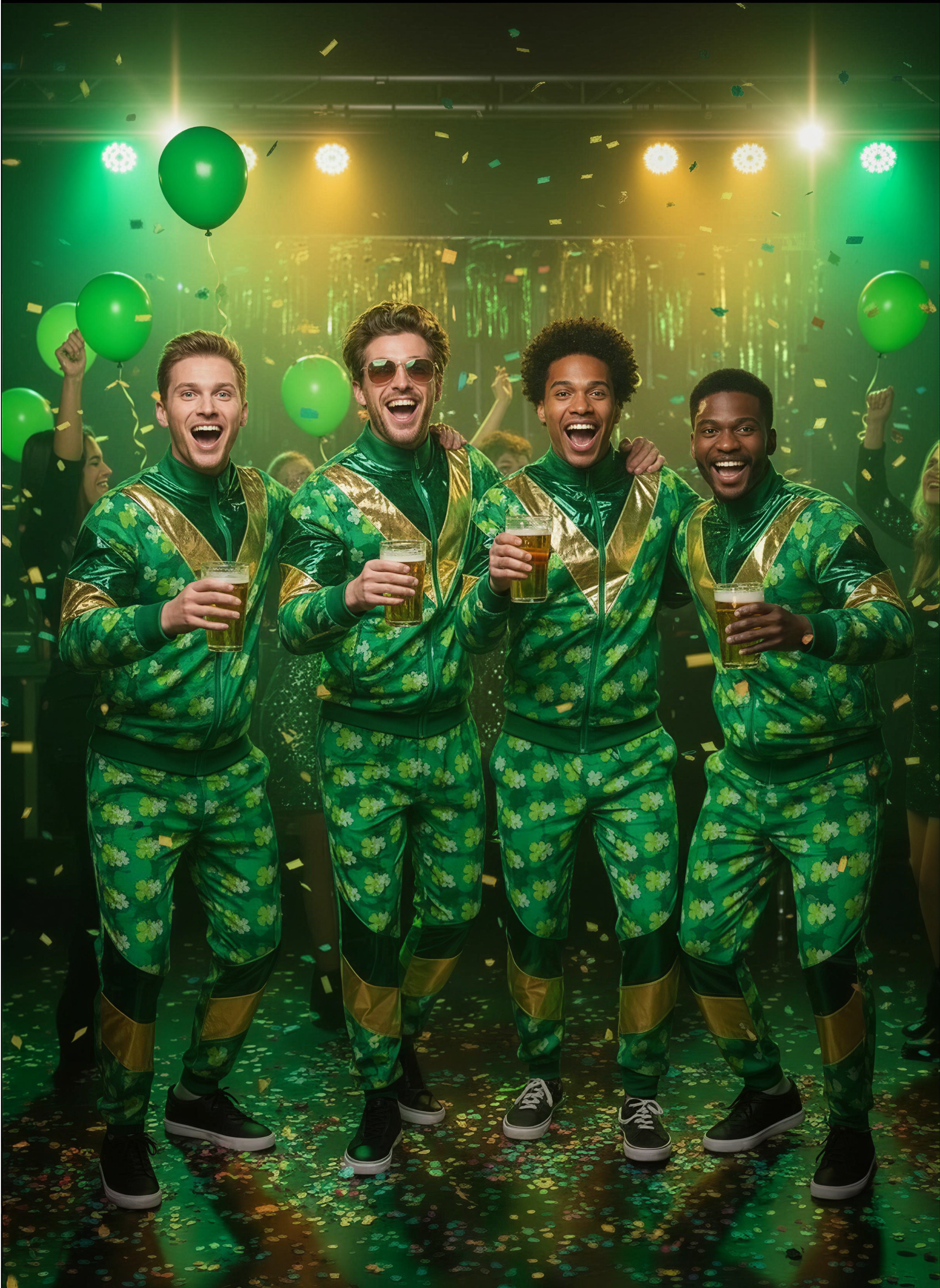 Men wearing St Patricks Day Costumes