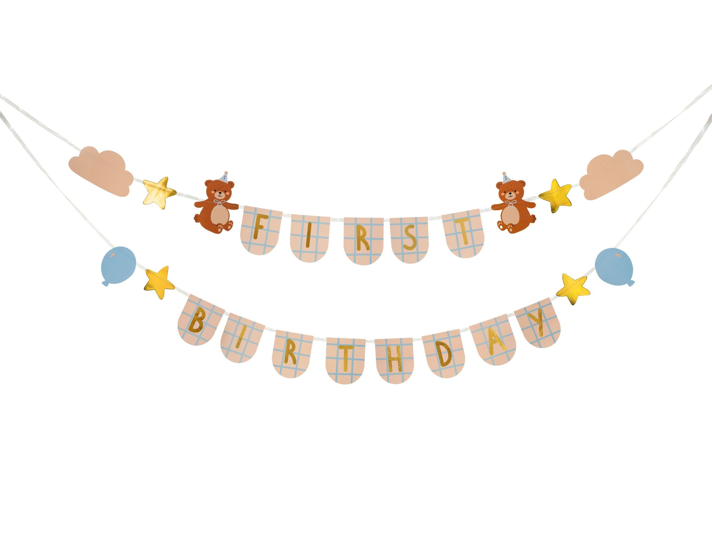 1st Birthday Banner with Bears