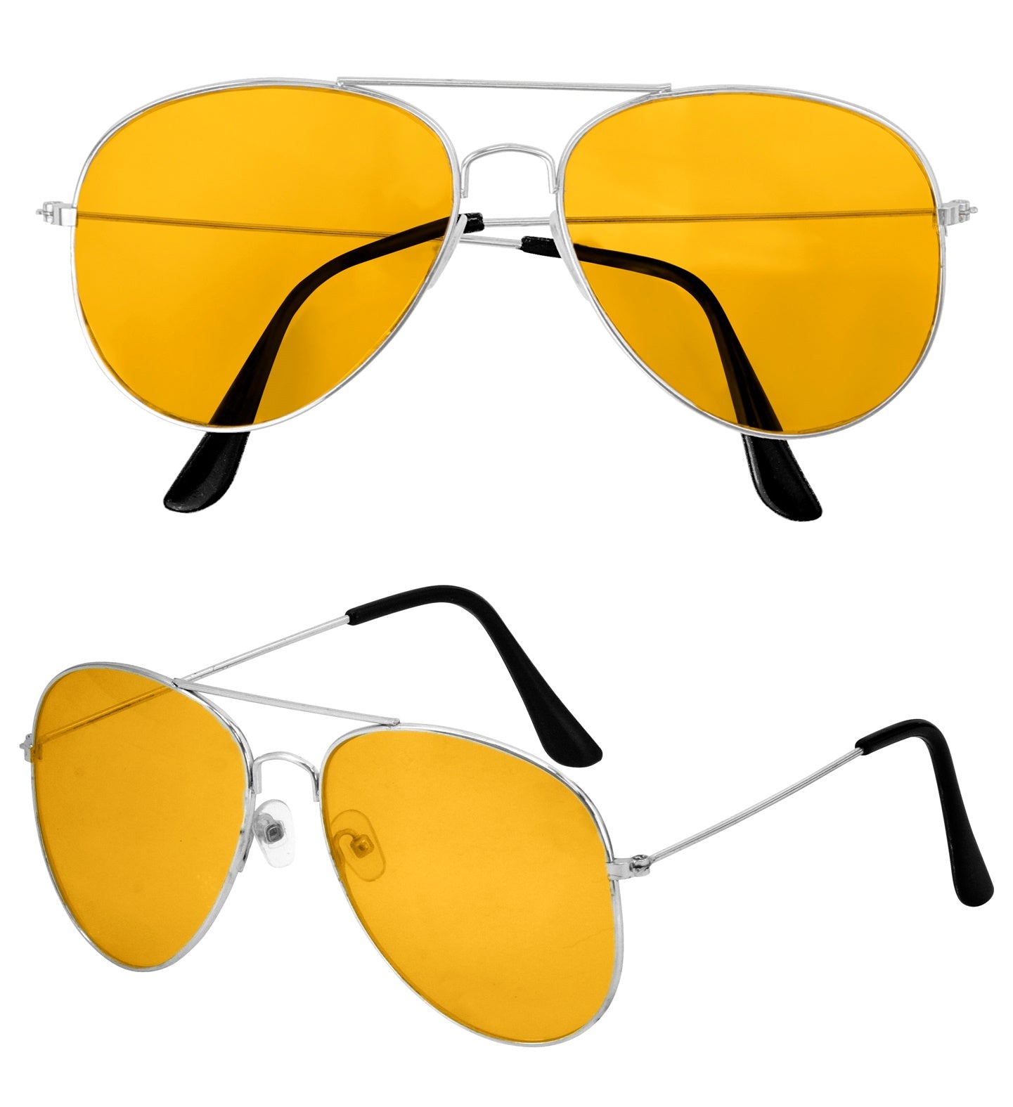 Yellow 80's Character Glasses costume accessory