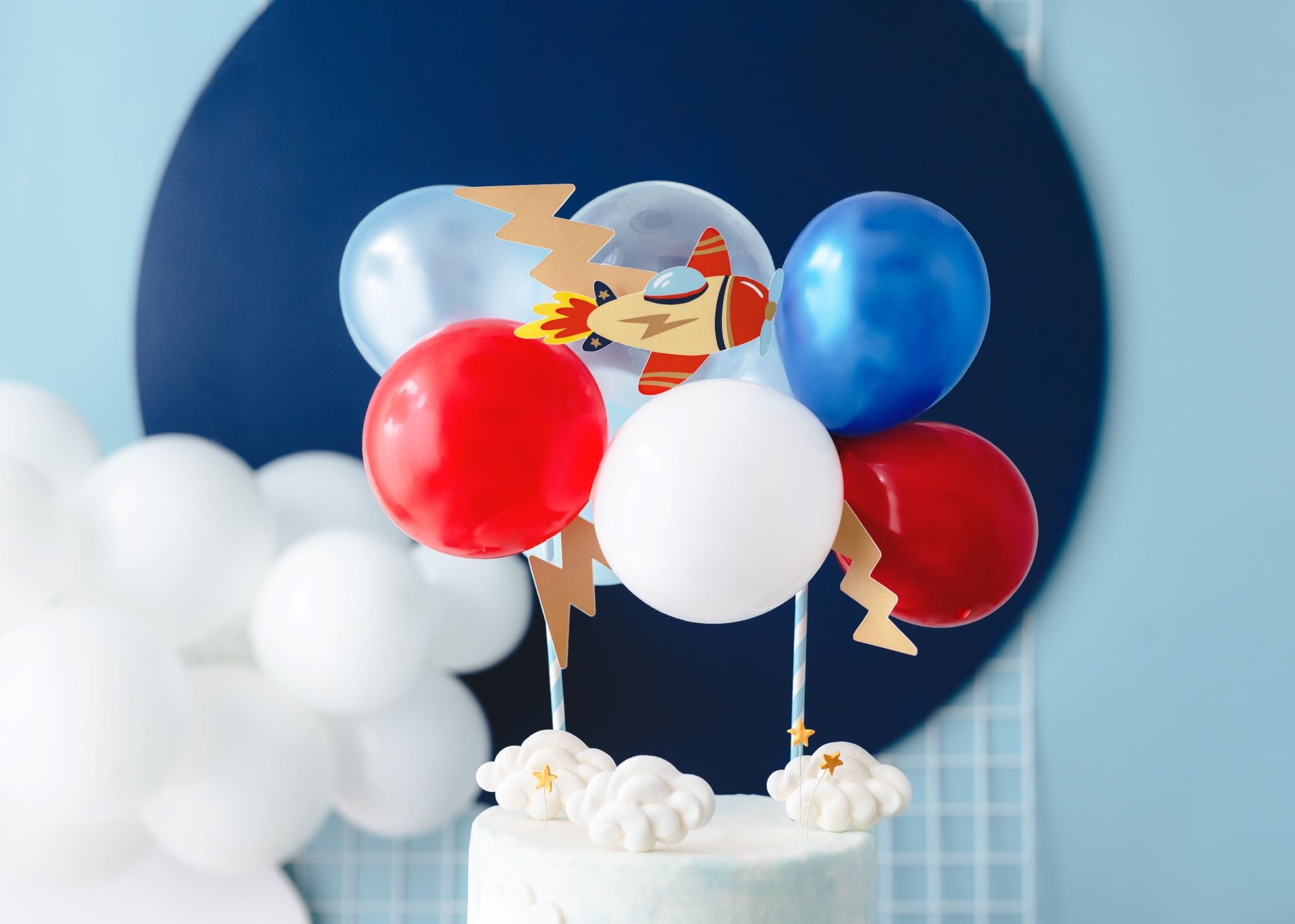 Airplane Balloon Cake Topper party decoration