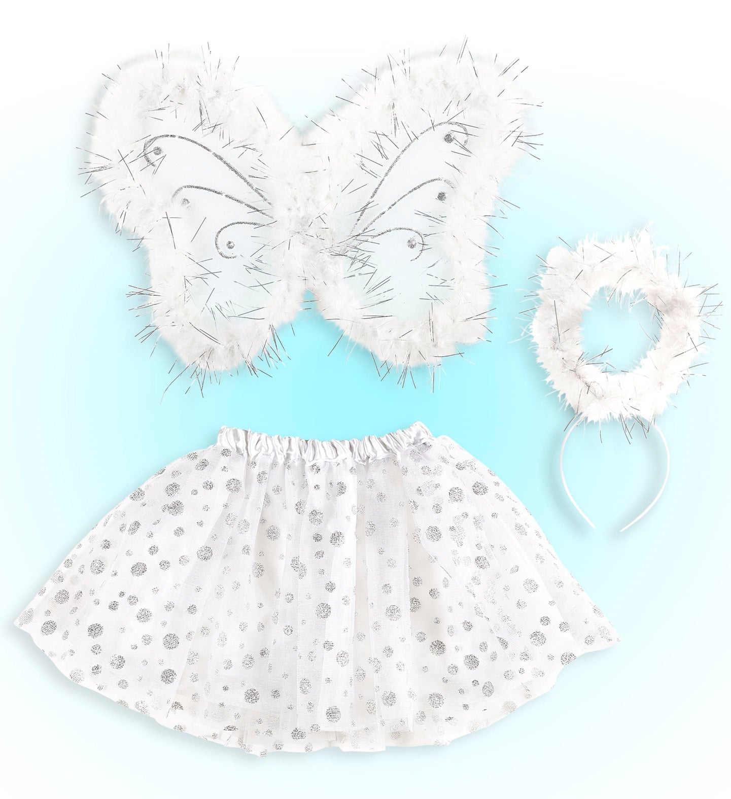 Angel Wings, Halo And Tutu Set Child's