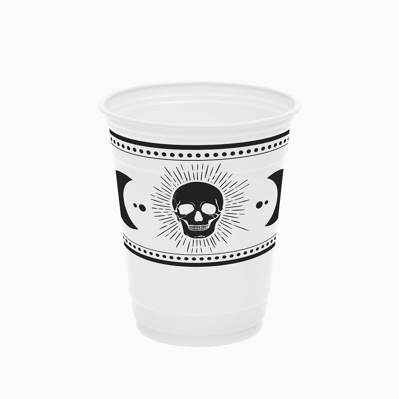 Arcane Skull Reusable Plastic Cups Pack of 8