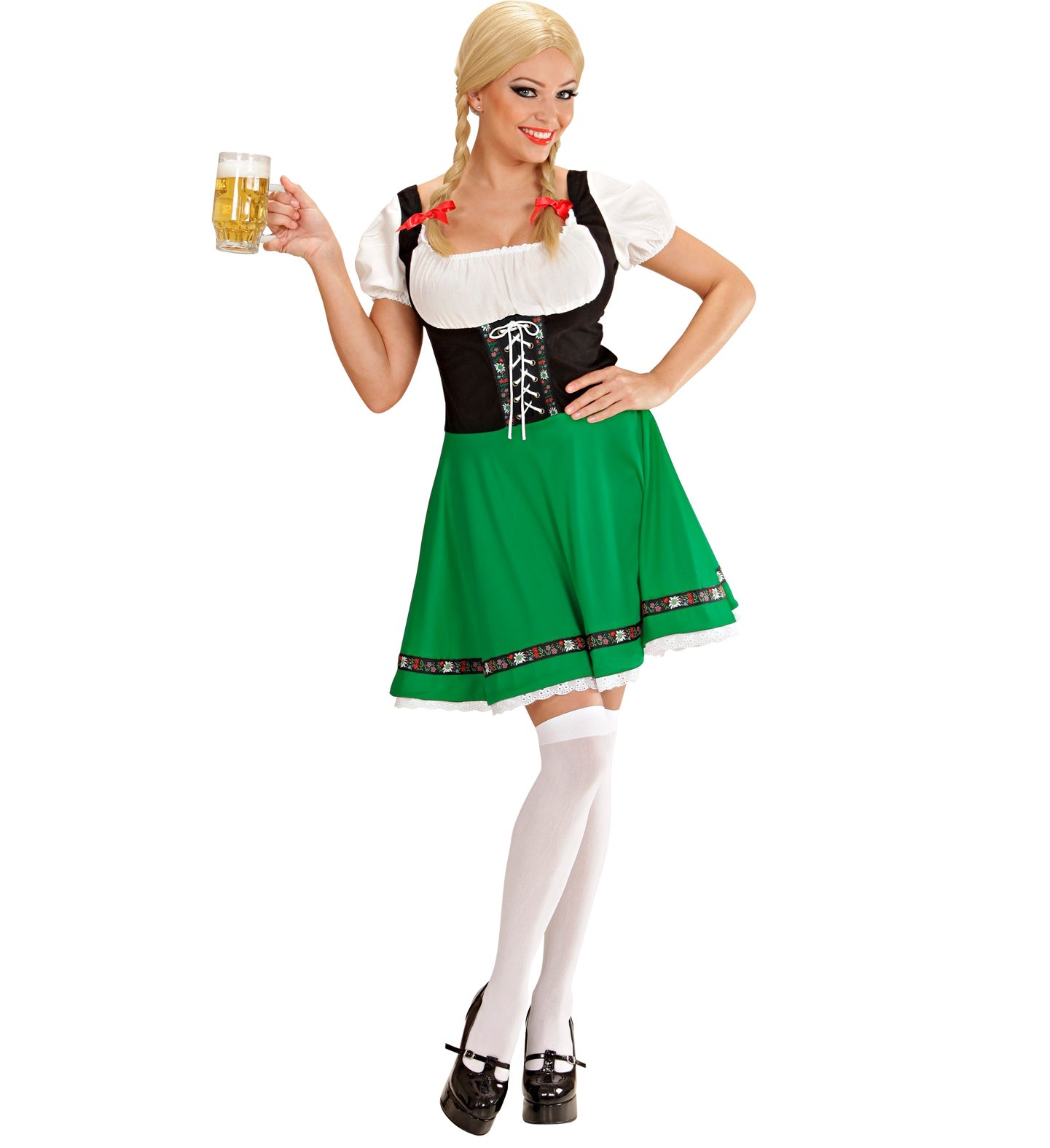 Bavarian Beer Maid Oktoberfest Costume Green 