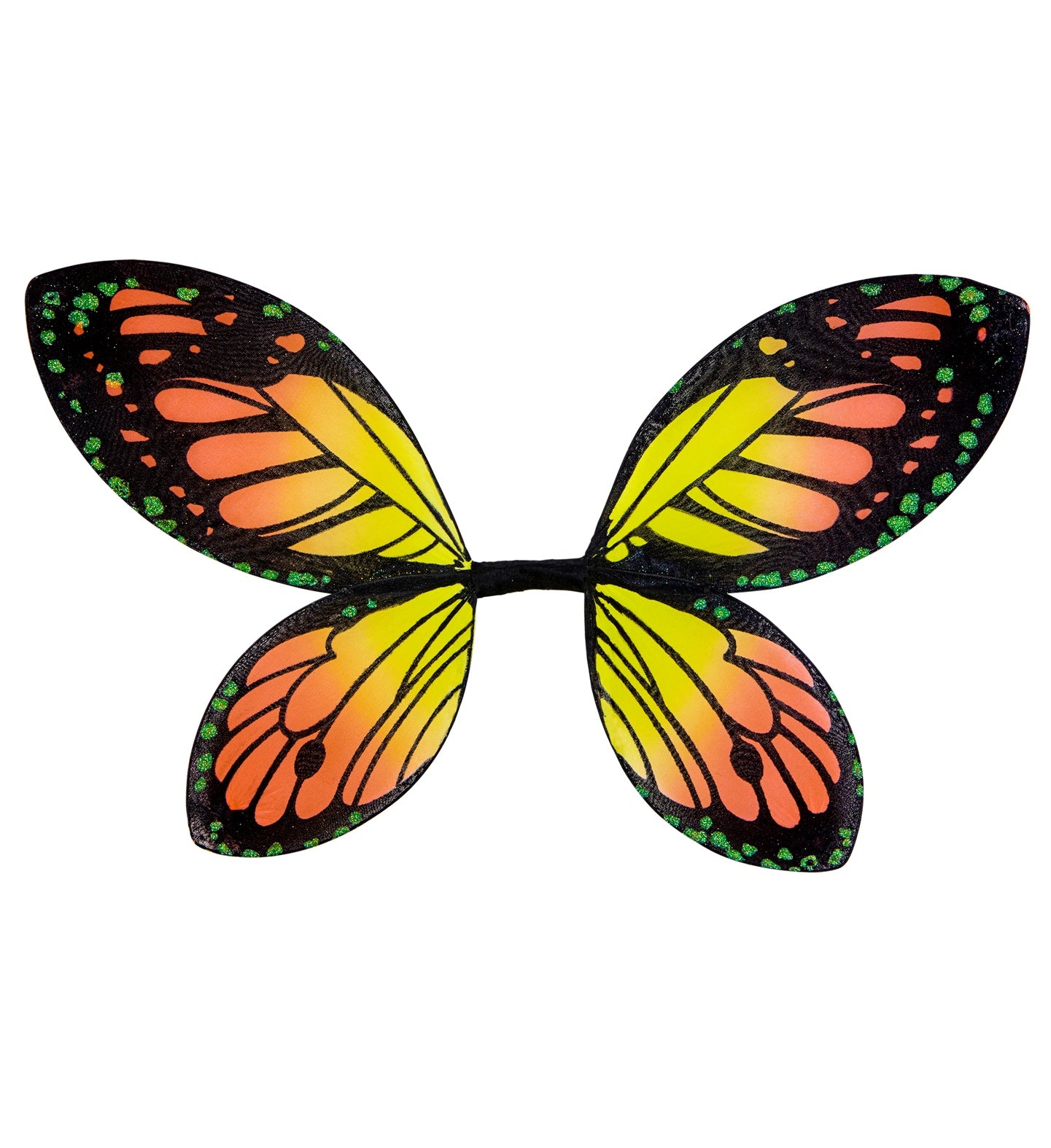 Black Orange Yellow Butterfly Wings Child's costume accessory