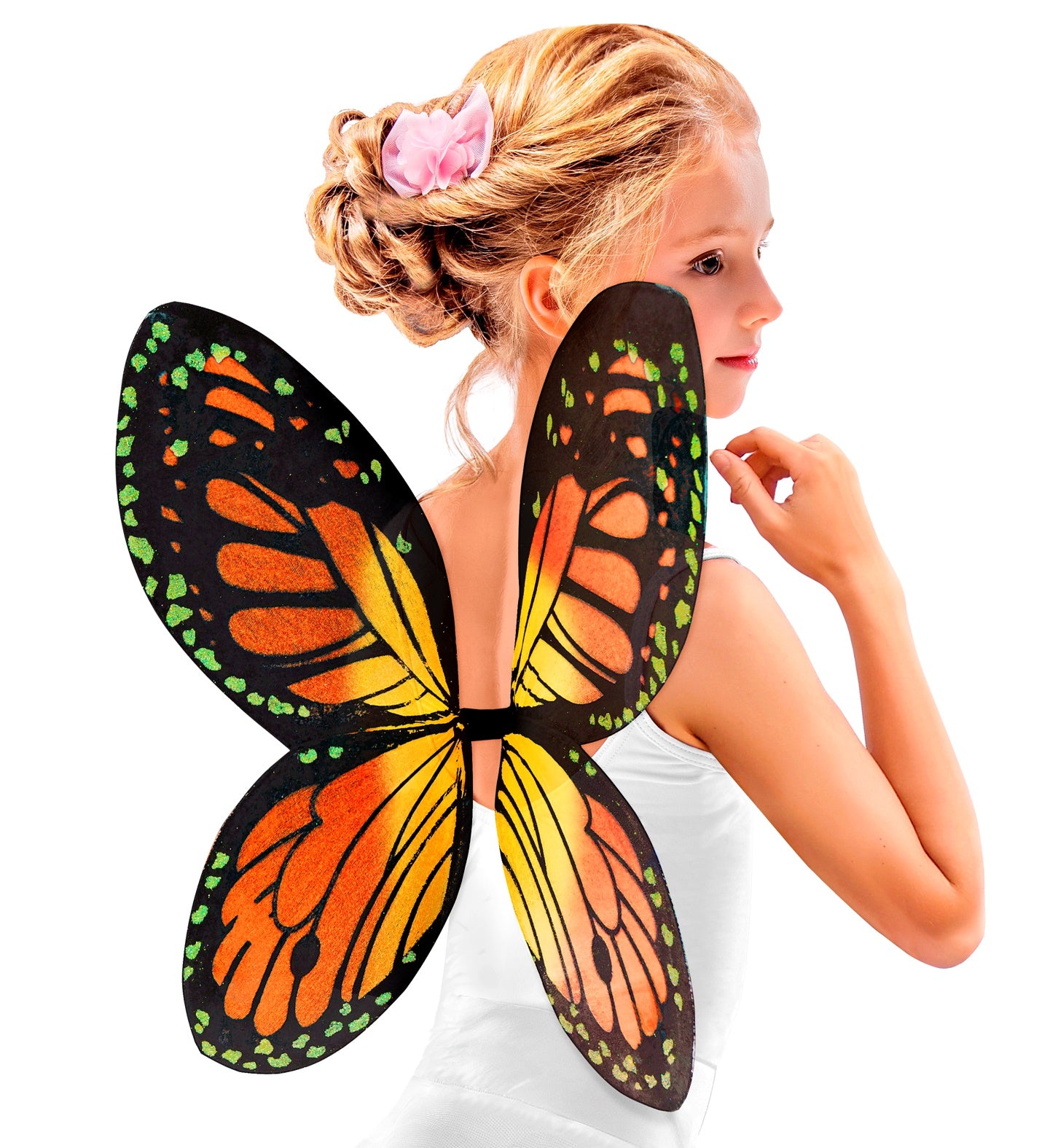 Child's Black Orange Yellow Butterfly Wings 