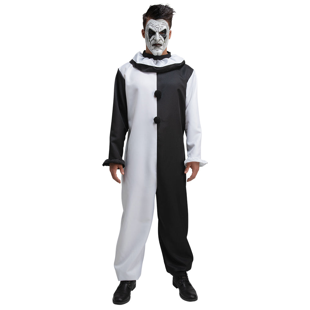 Black & White Clown costume with Mask
